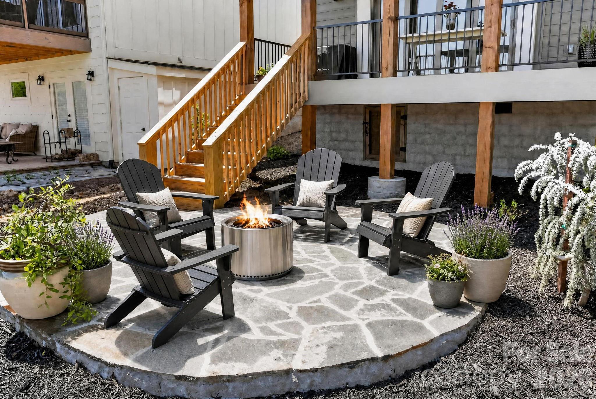 Stone Patio - 128 Chepstow Place, Black Mountain