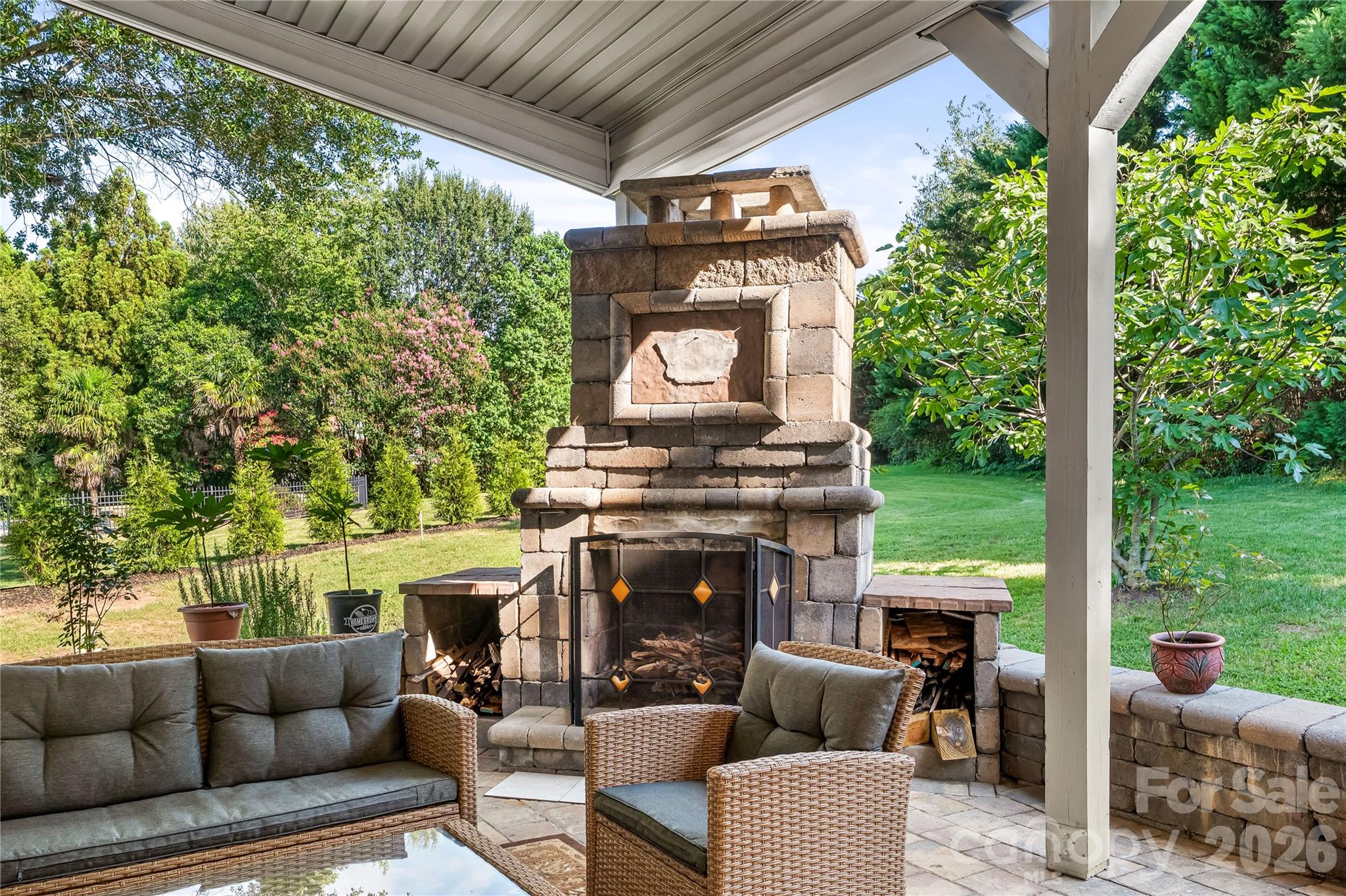 Beautiful Outdoor Fireplace - 21717 Shoveller Court, Cornelius