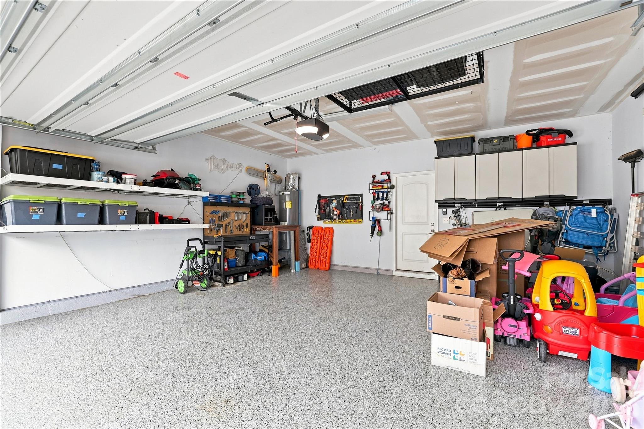 Extra Storage and sealed floor in garage - 2327 Mount Harmony Ch Road, Matthews