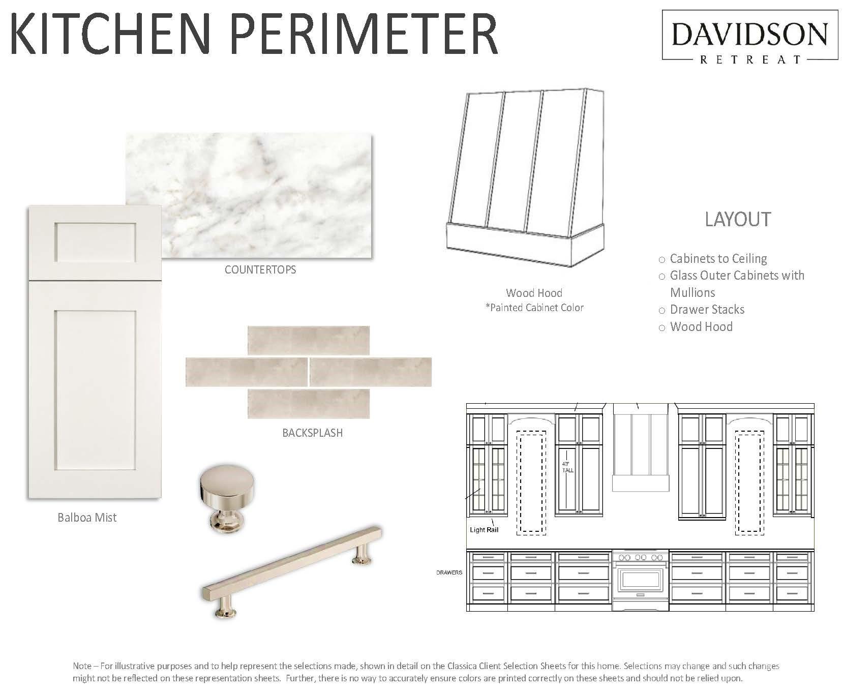Kitchen Perimeter Selections - 128 Willow View Loop, Davidson