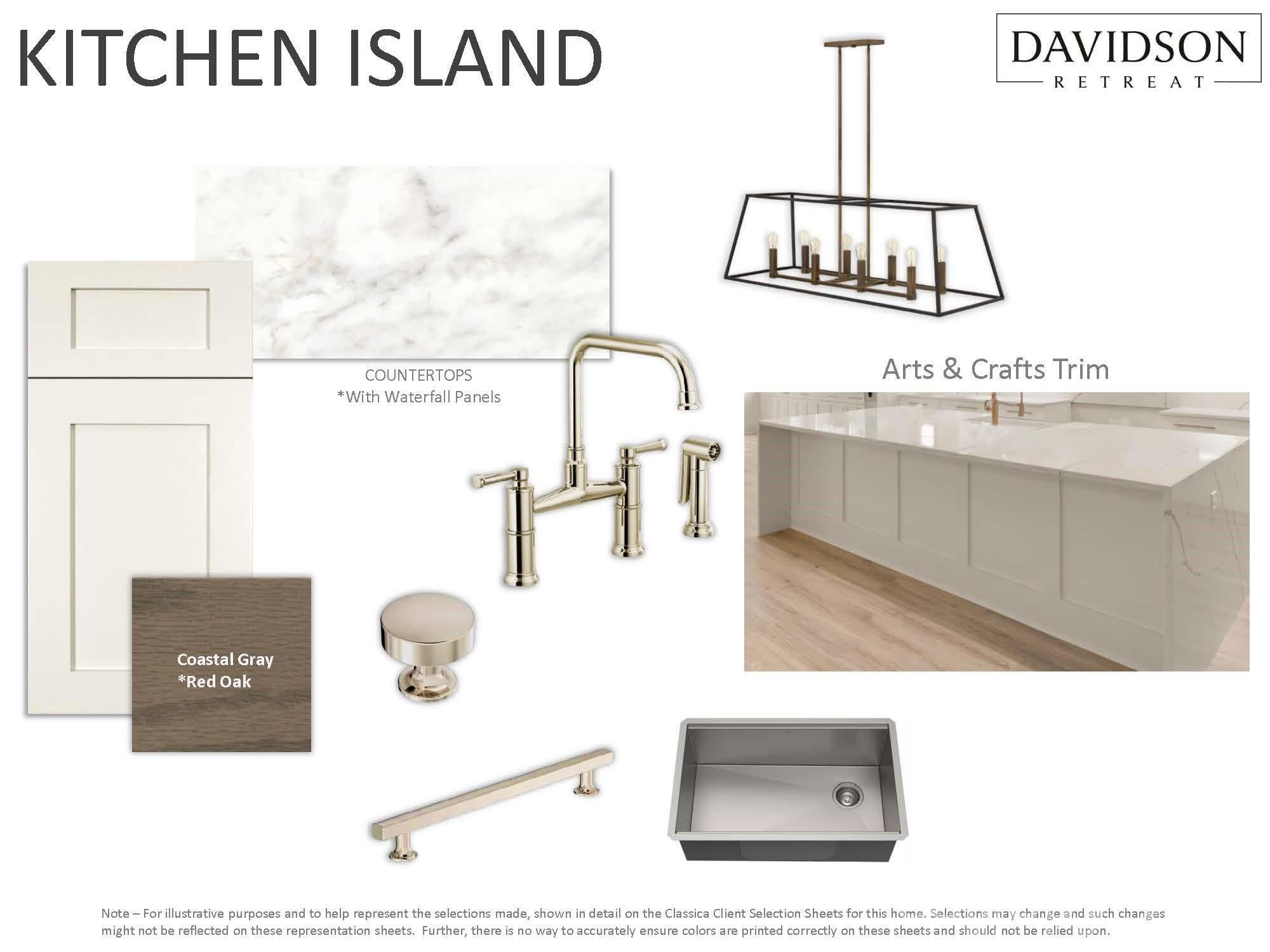 Kitchen Island Selections - 128 Willow View Loop, Davidson