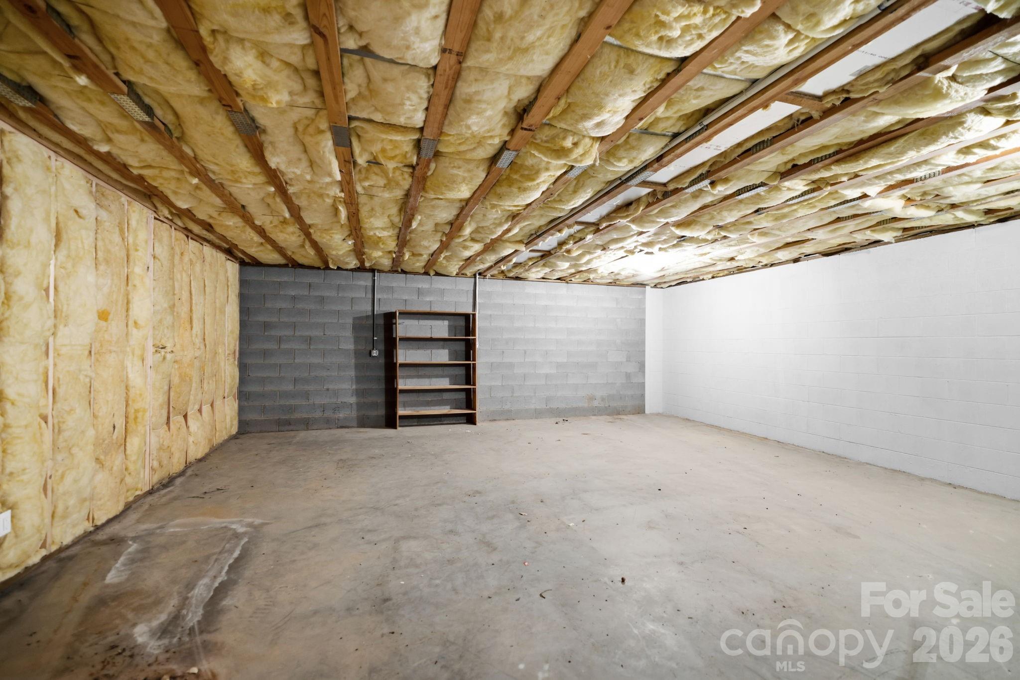 Unfinished basement - storage - 62 Chickwood Trail, Weaverville