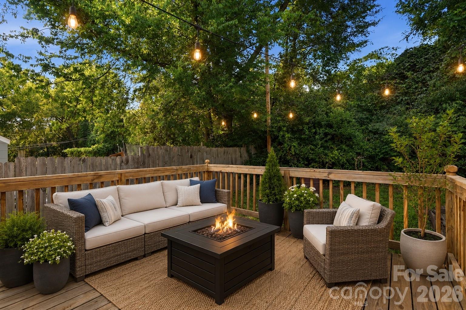 Back deck - Virtually Staged - 714 Parker Street, Albemarle