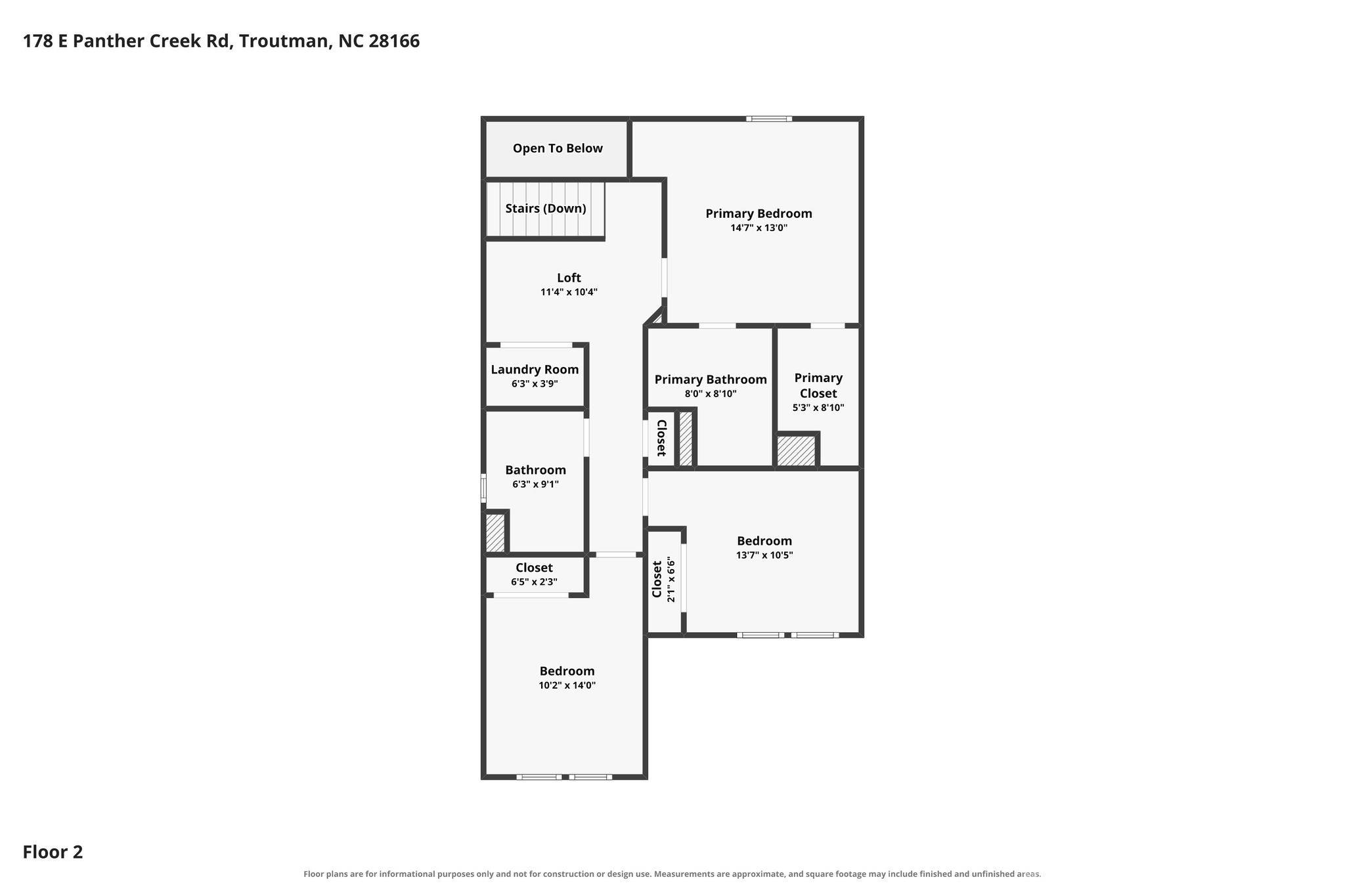 Second Floor - 178 E Panther Creek Road, Troutman