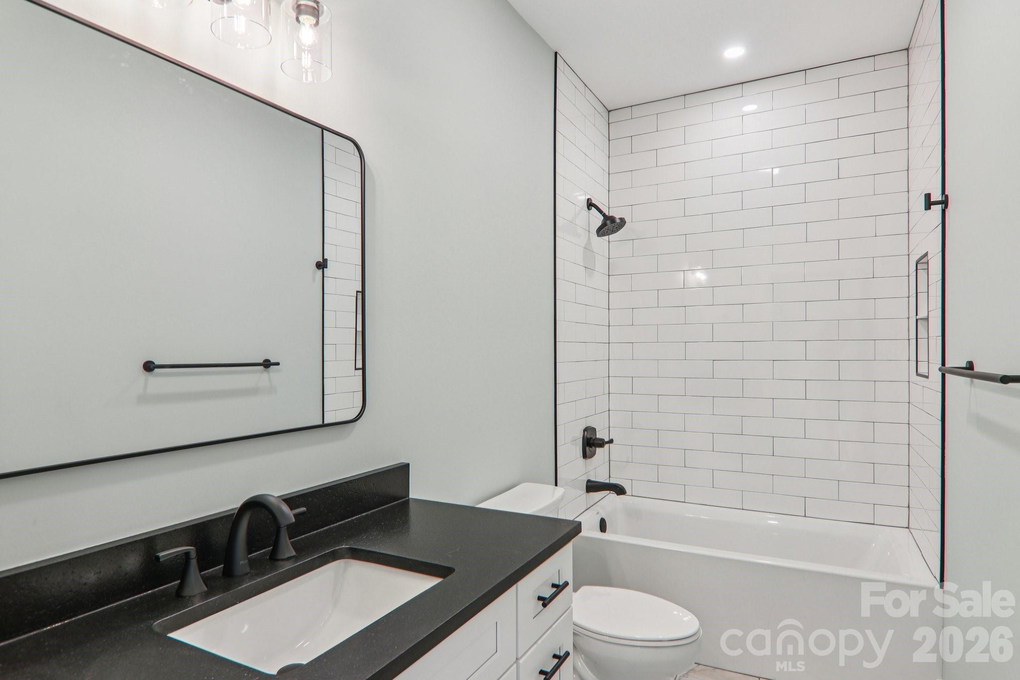 Main level bathroom. - 1060 California Creek Road, Mars Hill