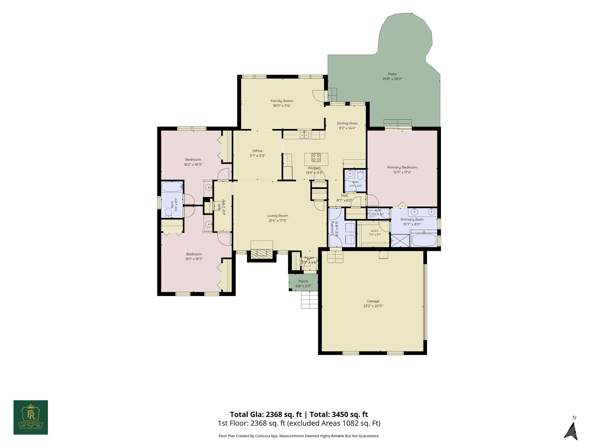 Floor Plan – 2,368 Sq. Ft. of Heated Living Area - 106 Webbed Foot Road, Mooresville