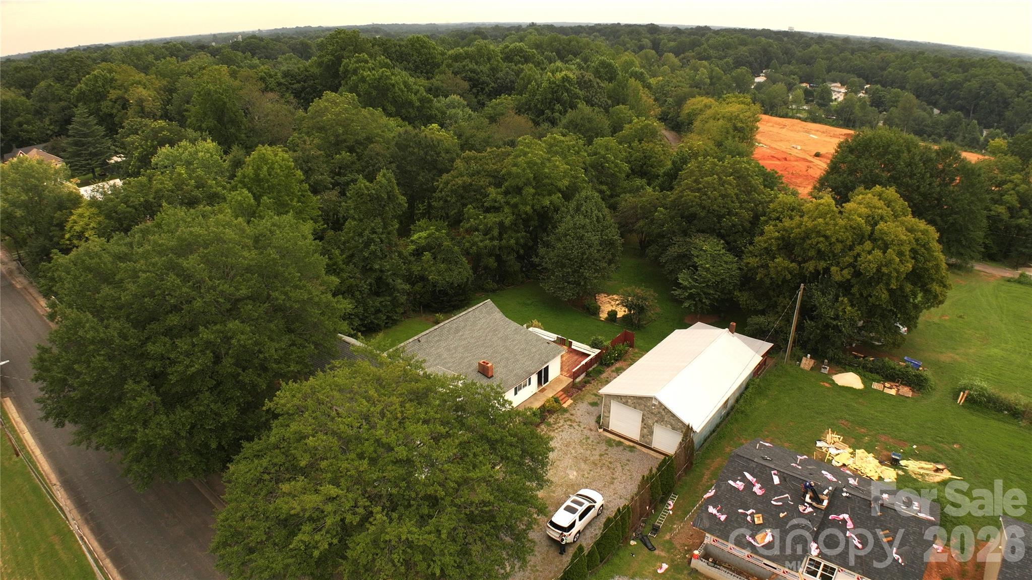 Drone picture, Look how big the garage is. - 1407 N College Avenue, Newton