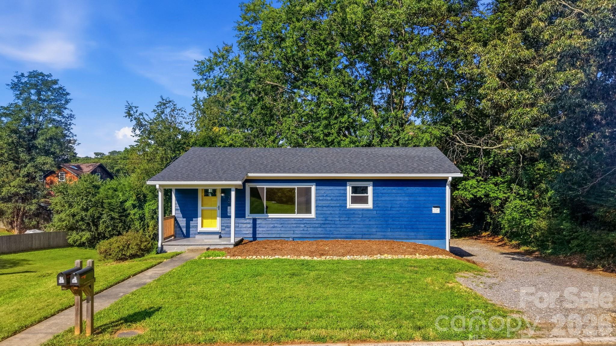 Upper Unit 2 has a spacious front yard - 77 Trotter Place, Asheville
