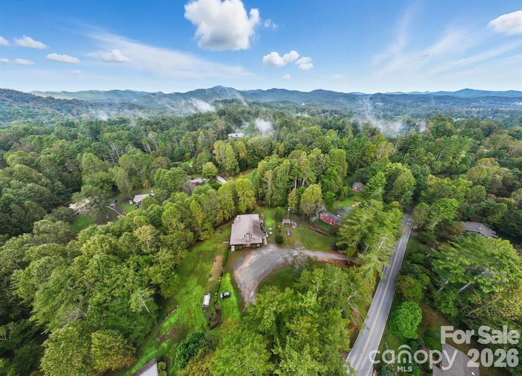 Aerial of the general location of the 0.394 acre tract near downtown Brevard. - Off Meadowbrook Circle, Brevard