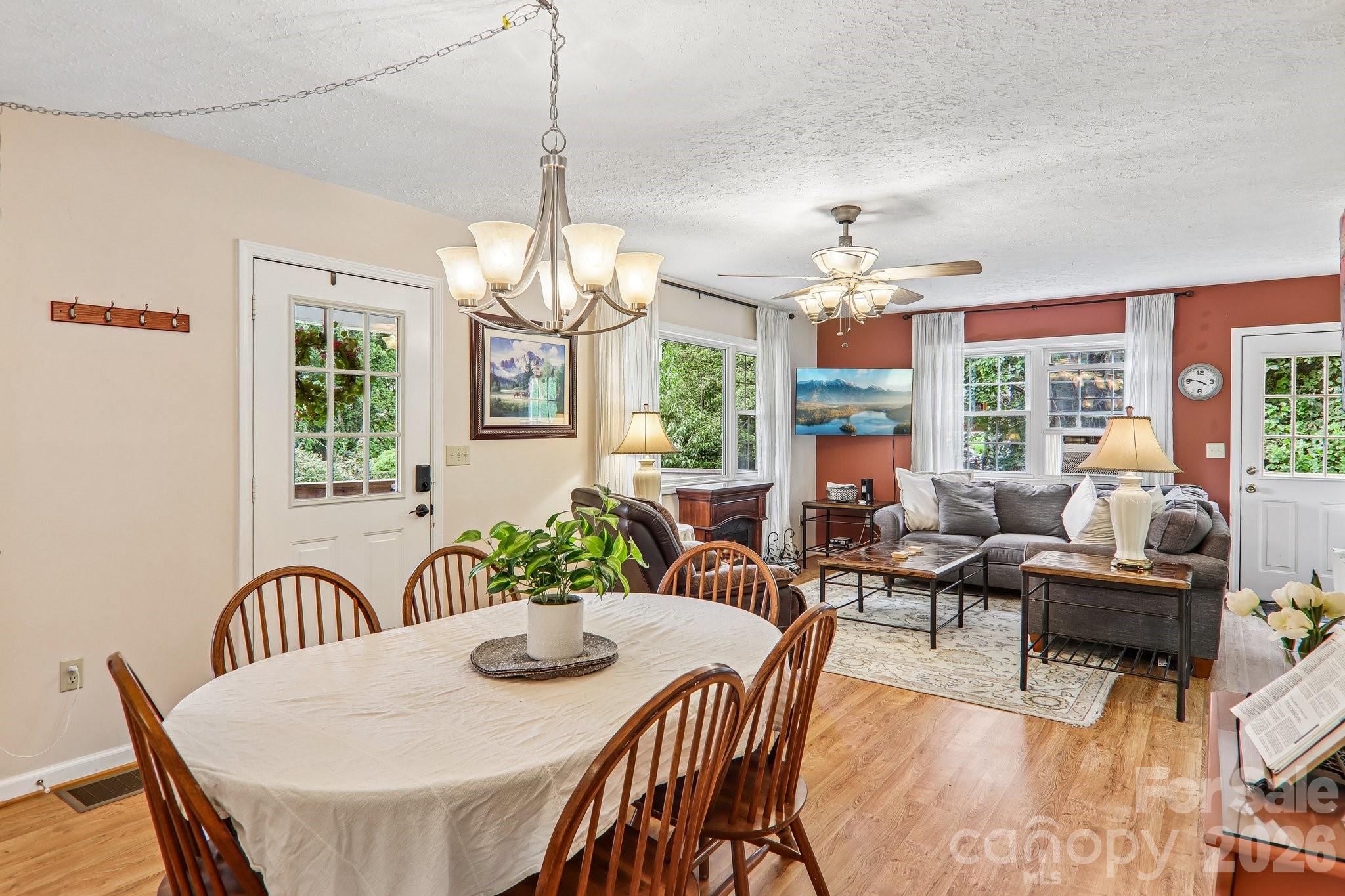 Dining table looking towards living room - 169 Highview Drive, Maggie Valley