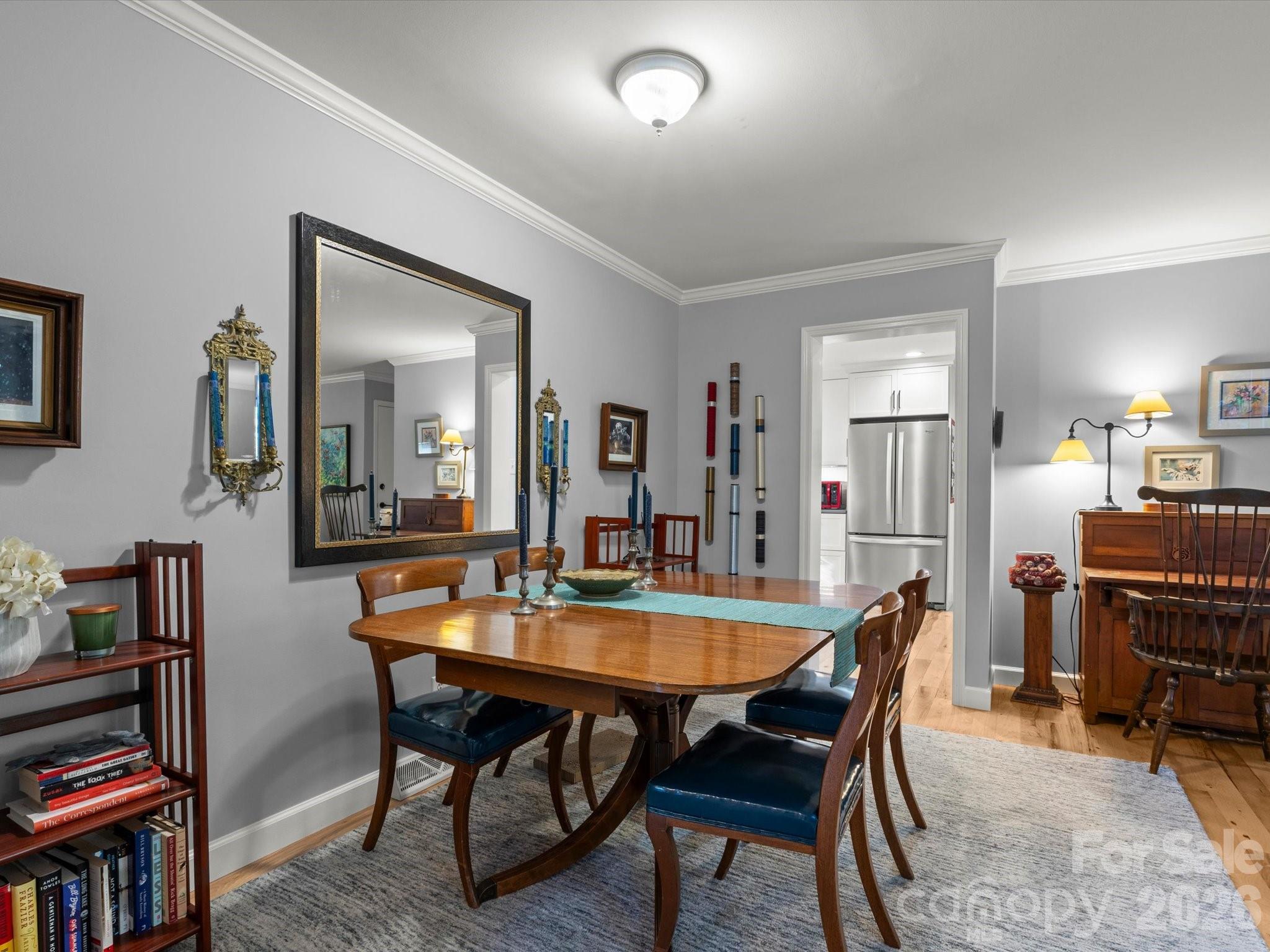 The dining area flows naturally into the kitchen - 110 Aurora Drive, Asheville