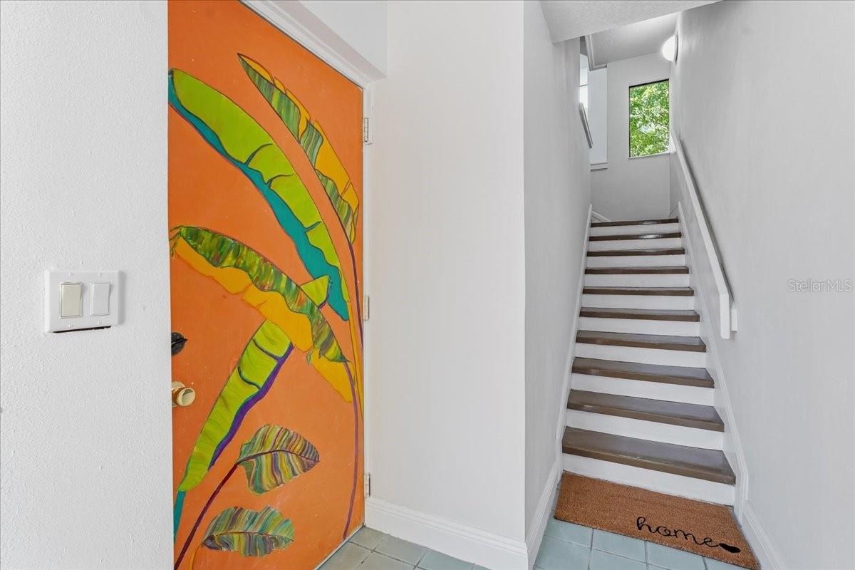 Entrance from the garage and front door - 240 WINDWARD PSGE #702, CLEARWATER