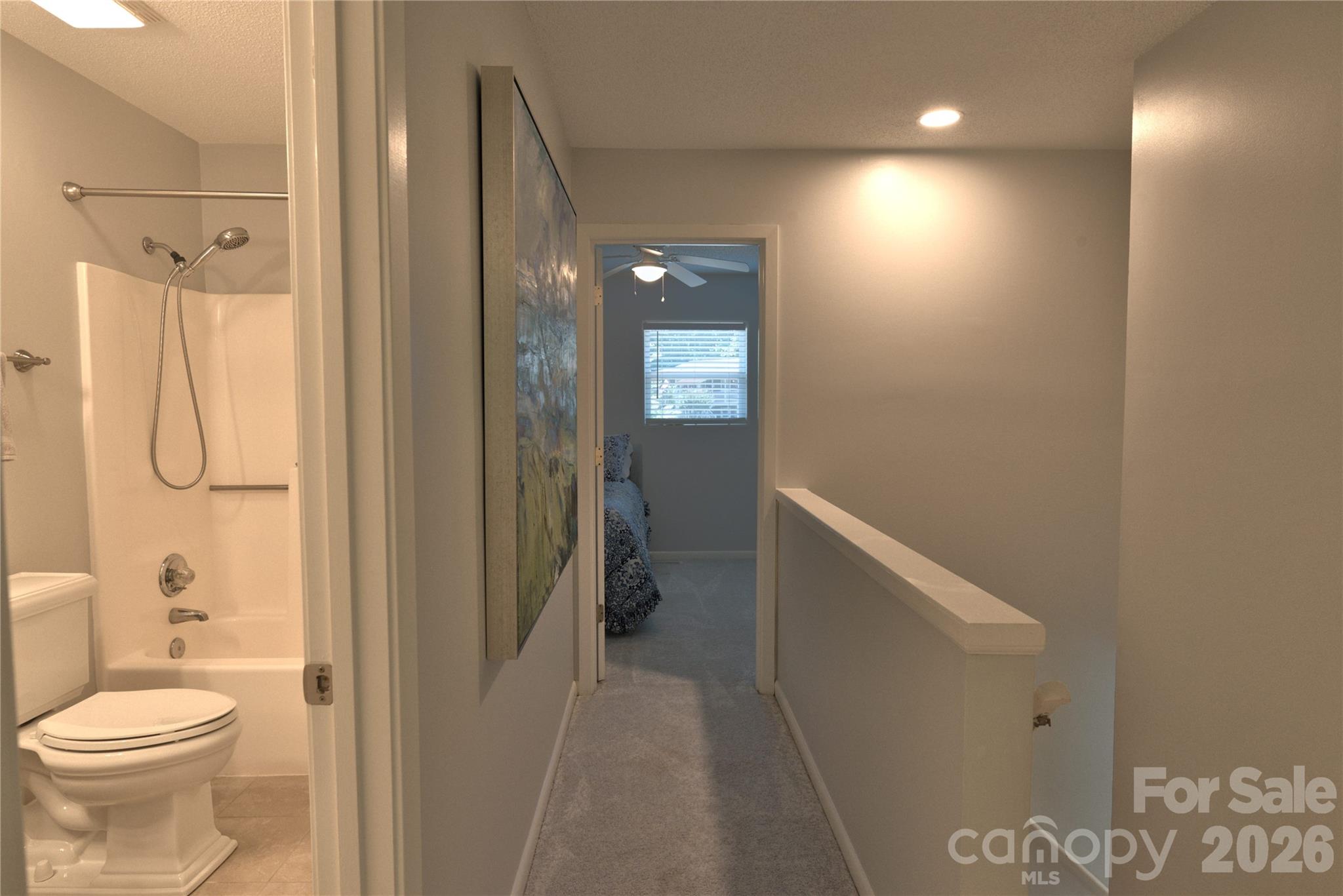 upstairs hallway/bath - 7615 Woods Lane, Cornelius