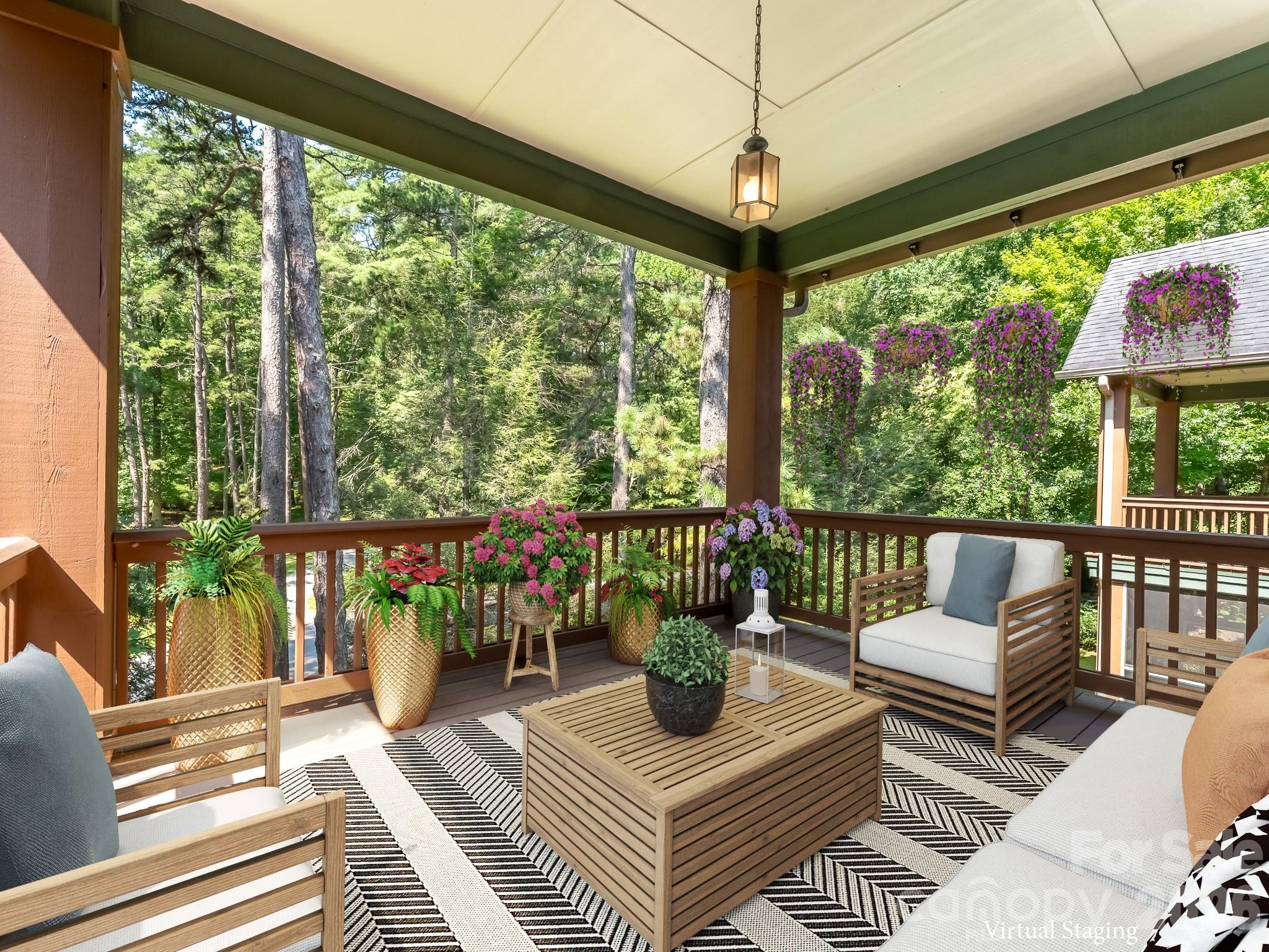 Covered Back Deck - 47 Ridgetop Circle, Brevard