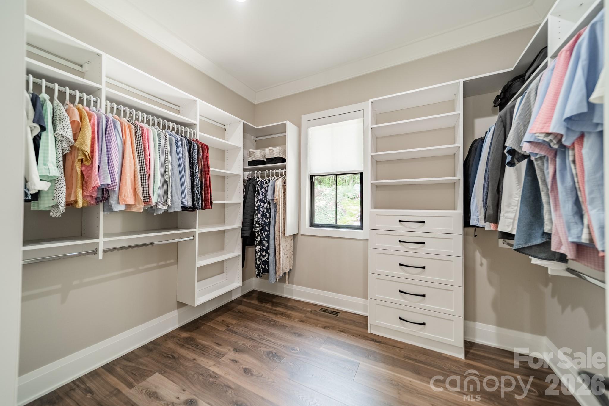 Spacious Primary Closet - 1725 Turtlewood Drive, Waxhaw