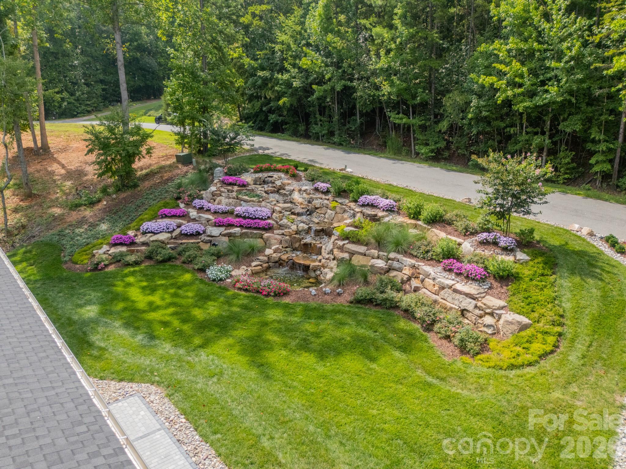 Stunning Waterfall-Rock Feature - 1725 Turtlewood Drive, Waxhaw