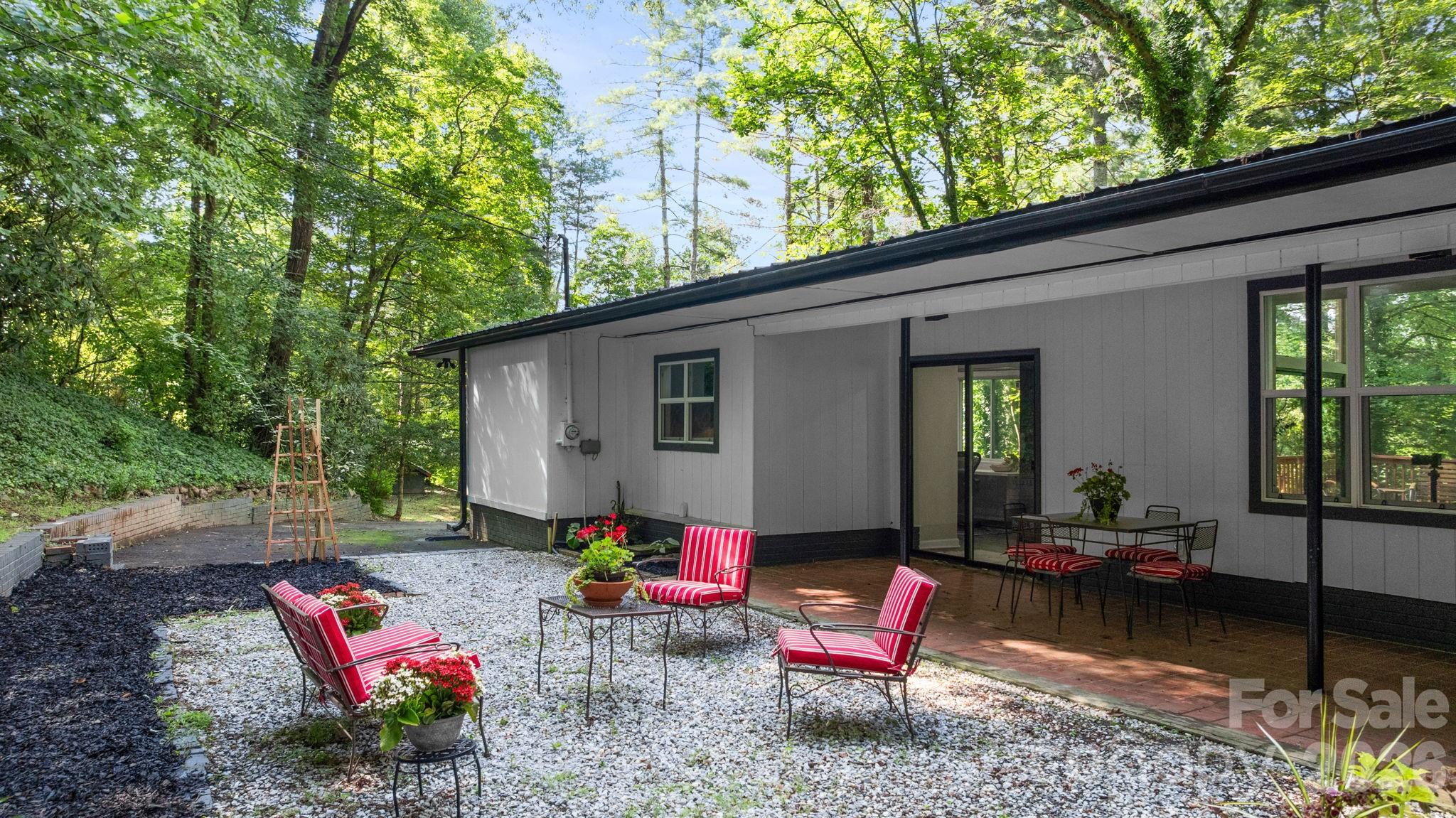Rear of Home with View toward top of the Driveway - 103 Riverwood Drive, Sylva