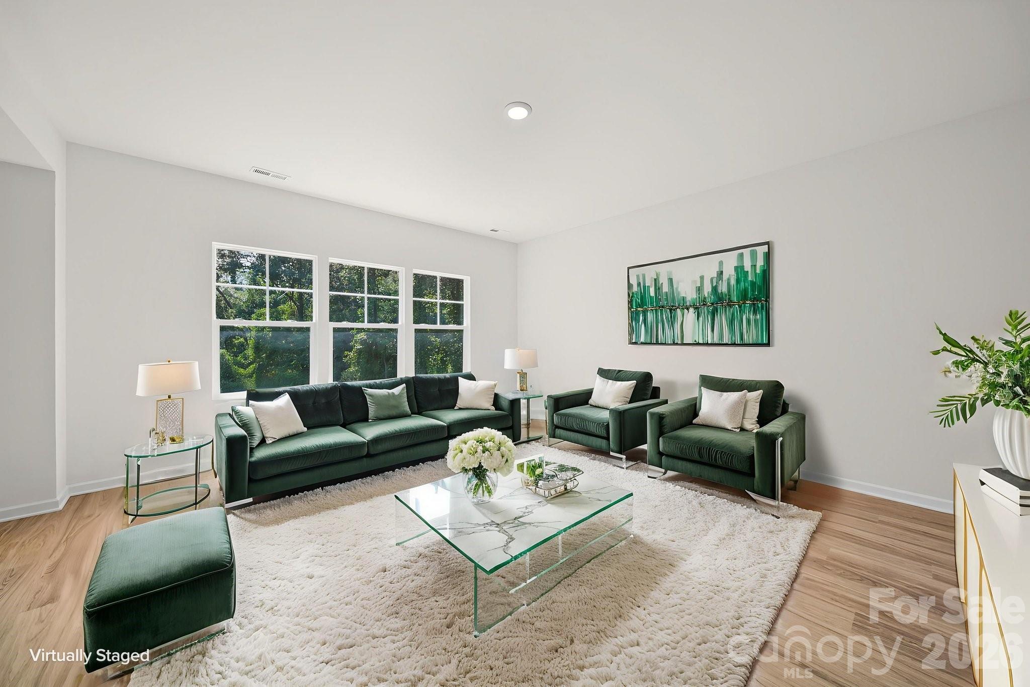 Great Room - Virtually Staged - 203 Hermitage Court, Shelby
