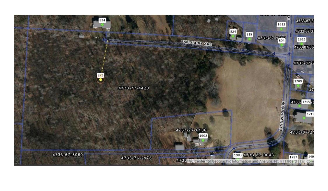 Preliminary Proposed Address Map - 873 Salisbury Avenue, Statesville
