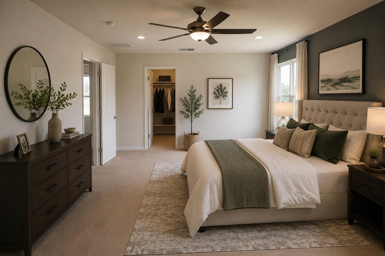 virtually stagged master bedroom - 2936 BOATING BLVD, KISSIMMEE