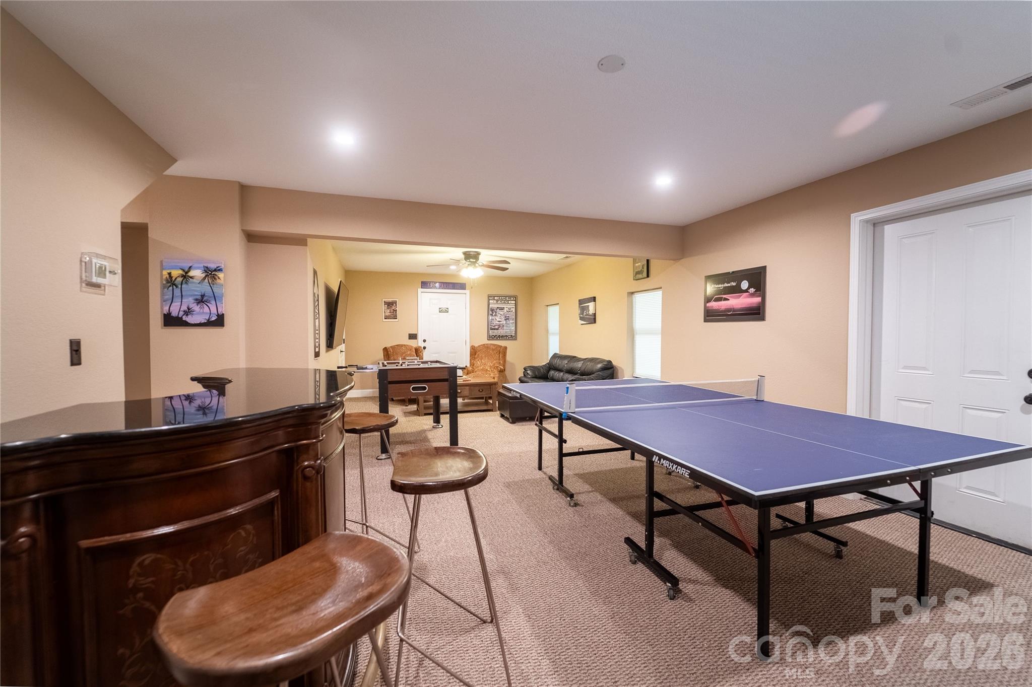 basement entertainment area - 142 W Southwood Drive, Brevard