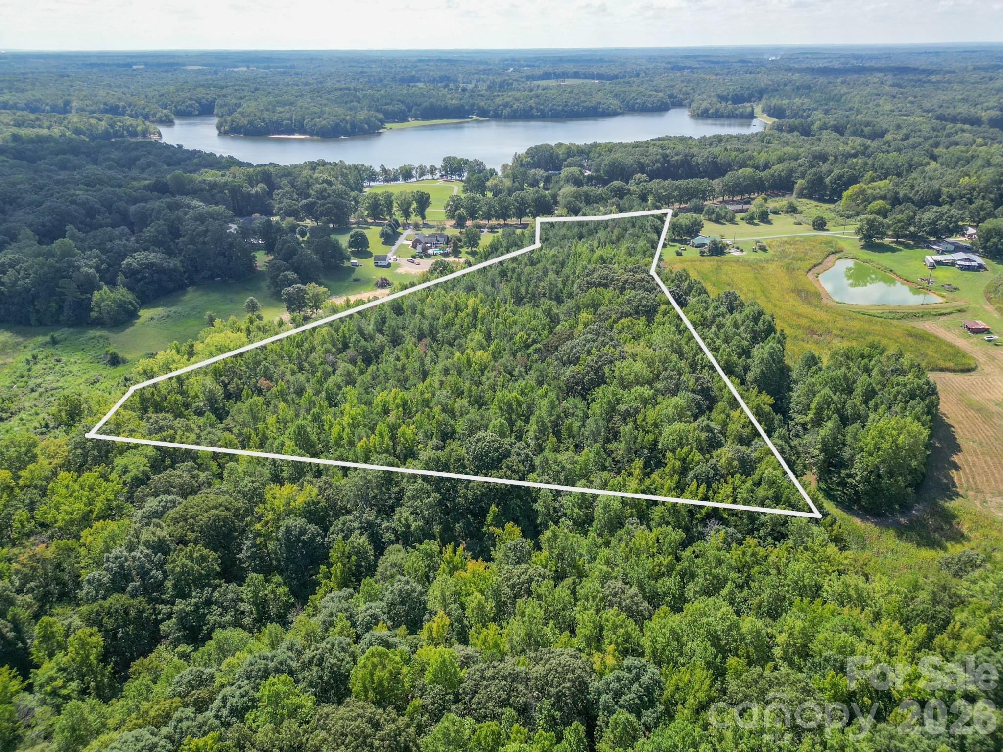 Back of property- cane creek across property (approximate property lines) - 0 Harkey Road, Waxhaw