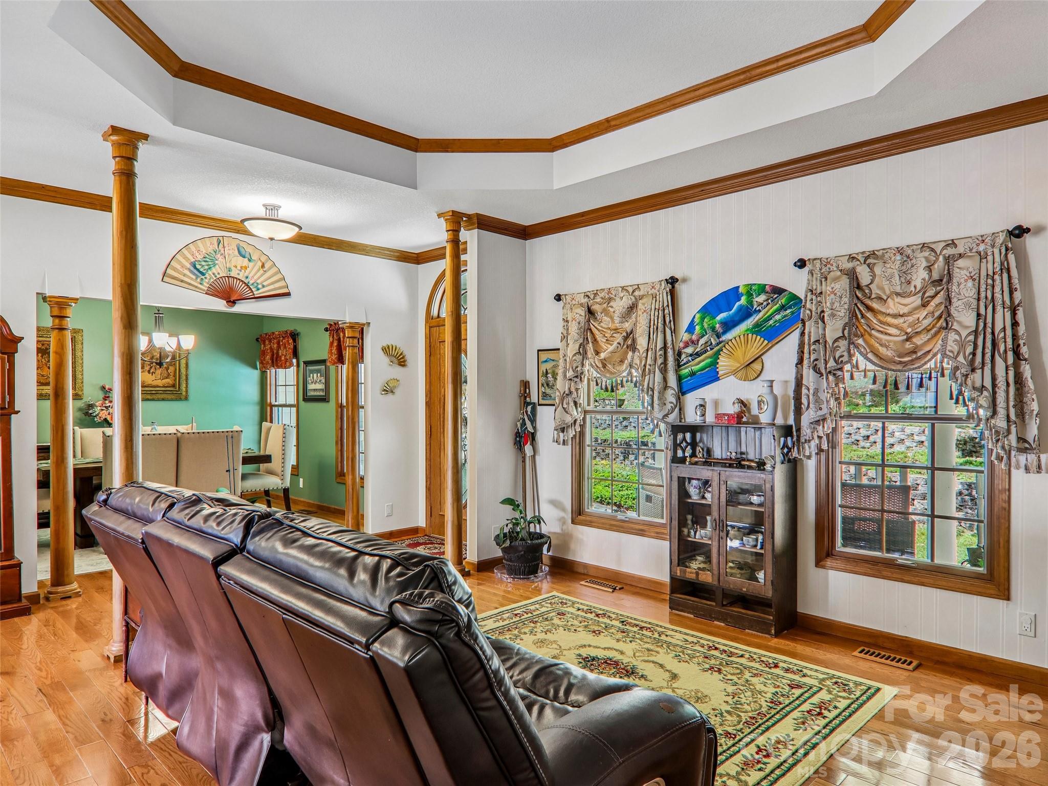 Den open to the foyer. Tray ceiling for added dimension. - 16 Hobe Crest, Hendersonville