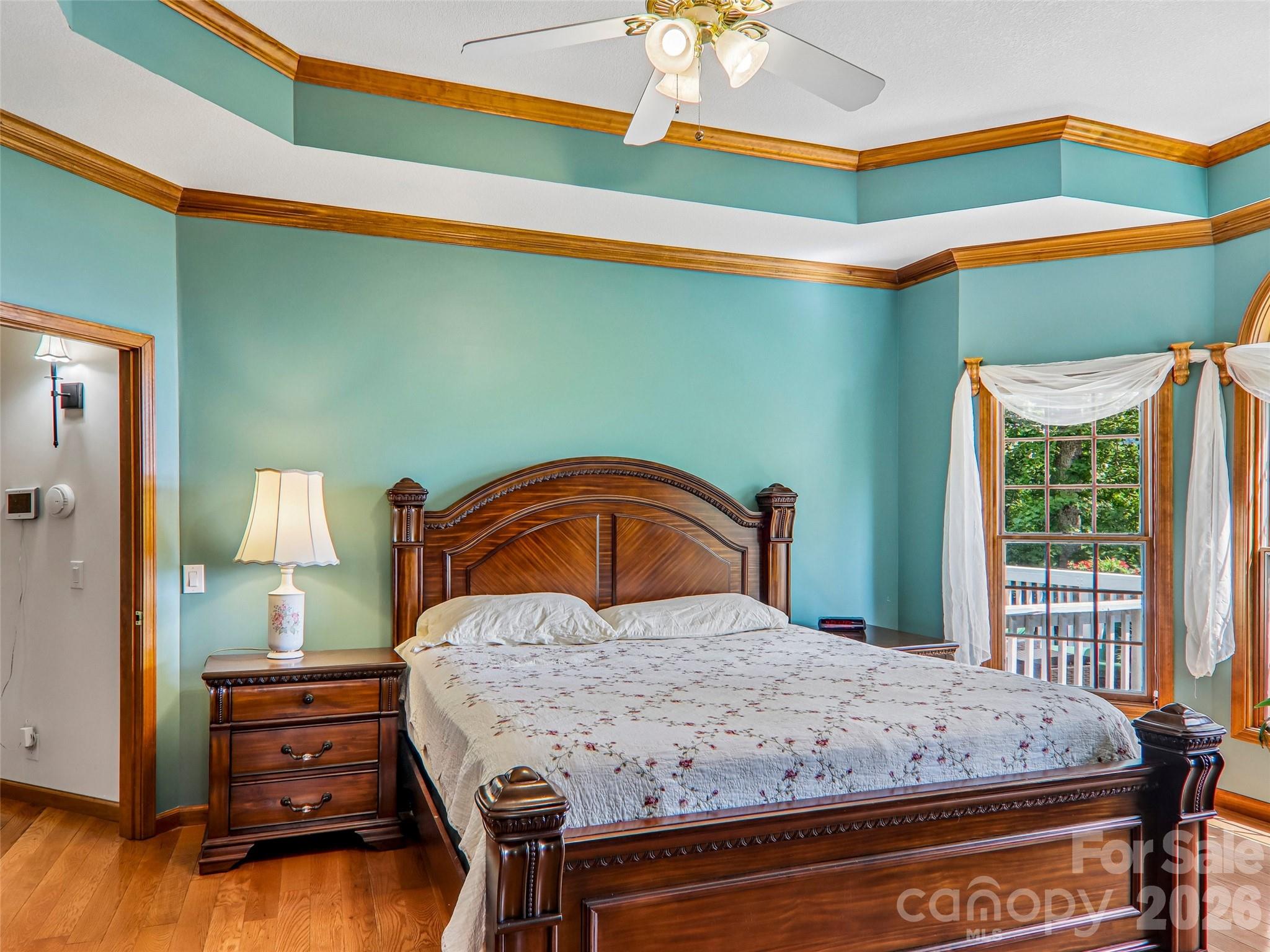 Primary bedroom w/ Tray ceiling. - 16 Hobe Crest, Hendersonville