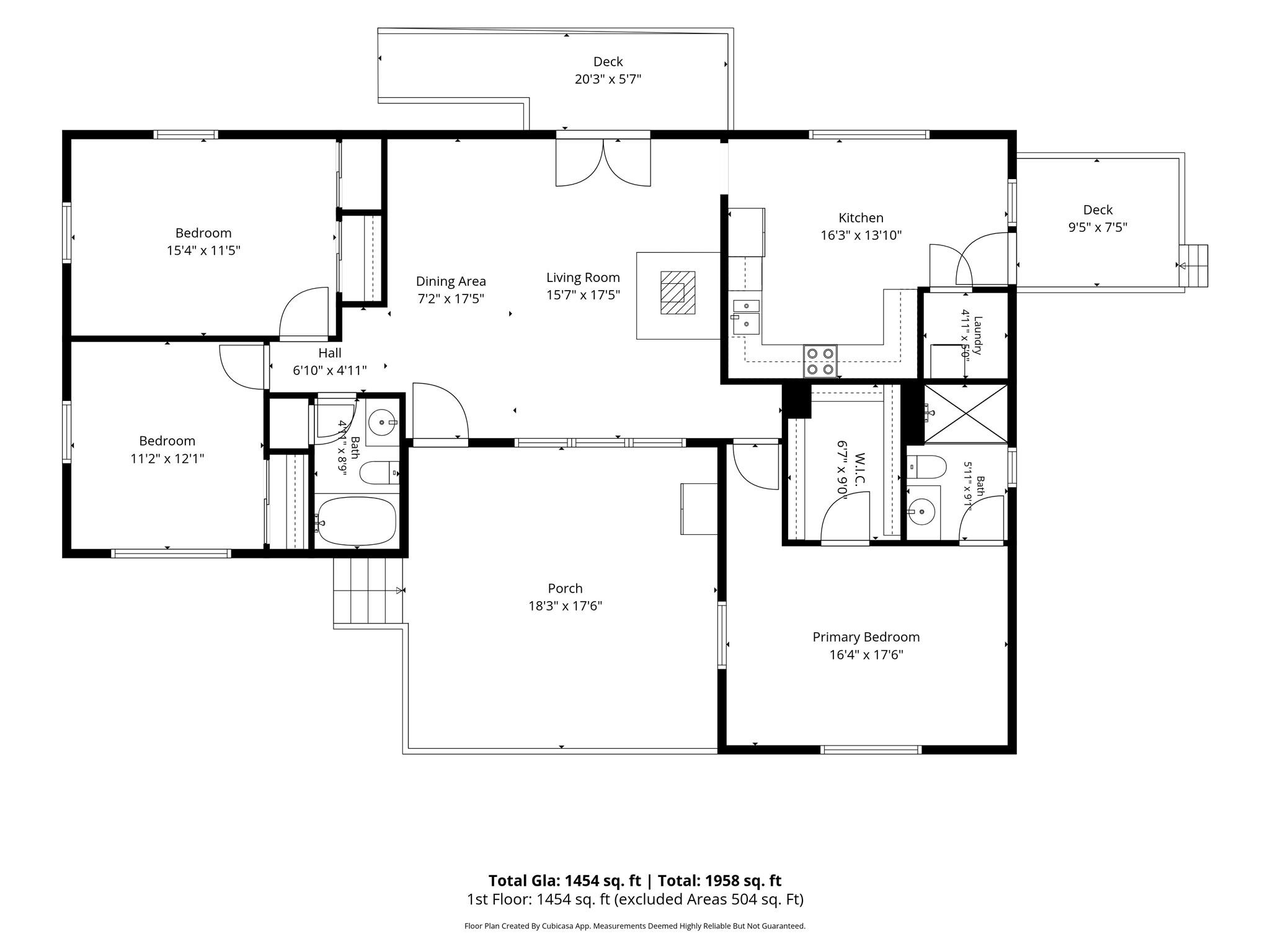 Floor plan with dimensions - 41 Bear Trail, Fairview