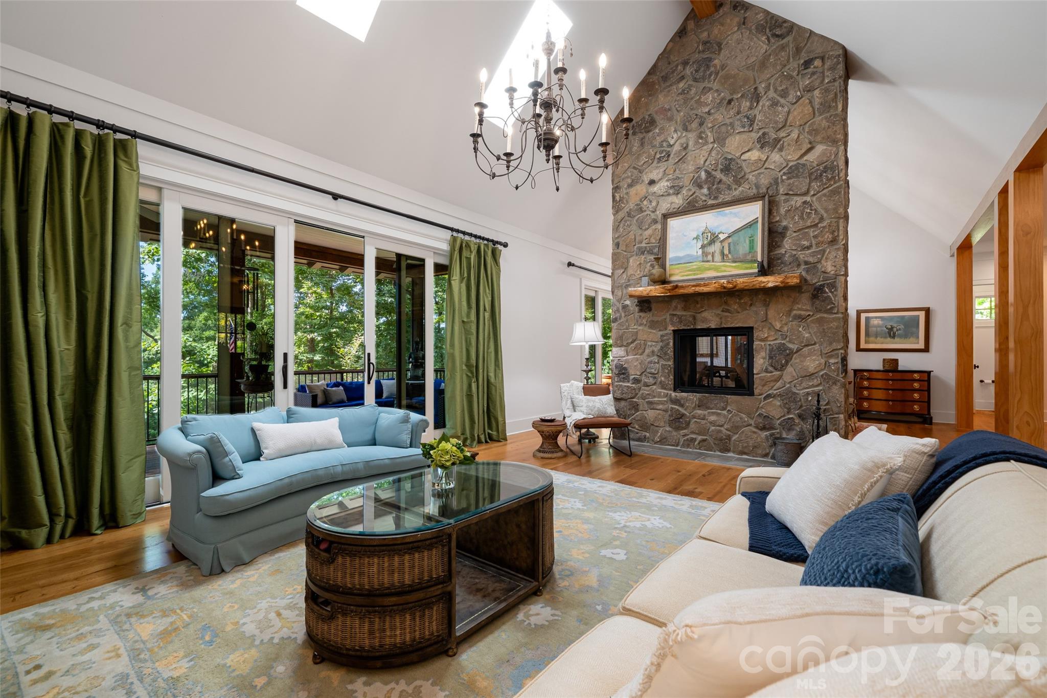 Skylights and sliding doors to the screened in deck - 442 Autumn Sky Drive, Hendersonville