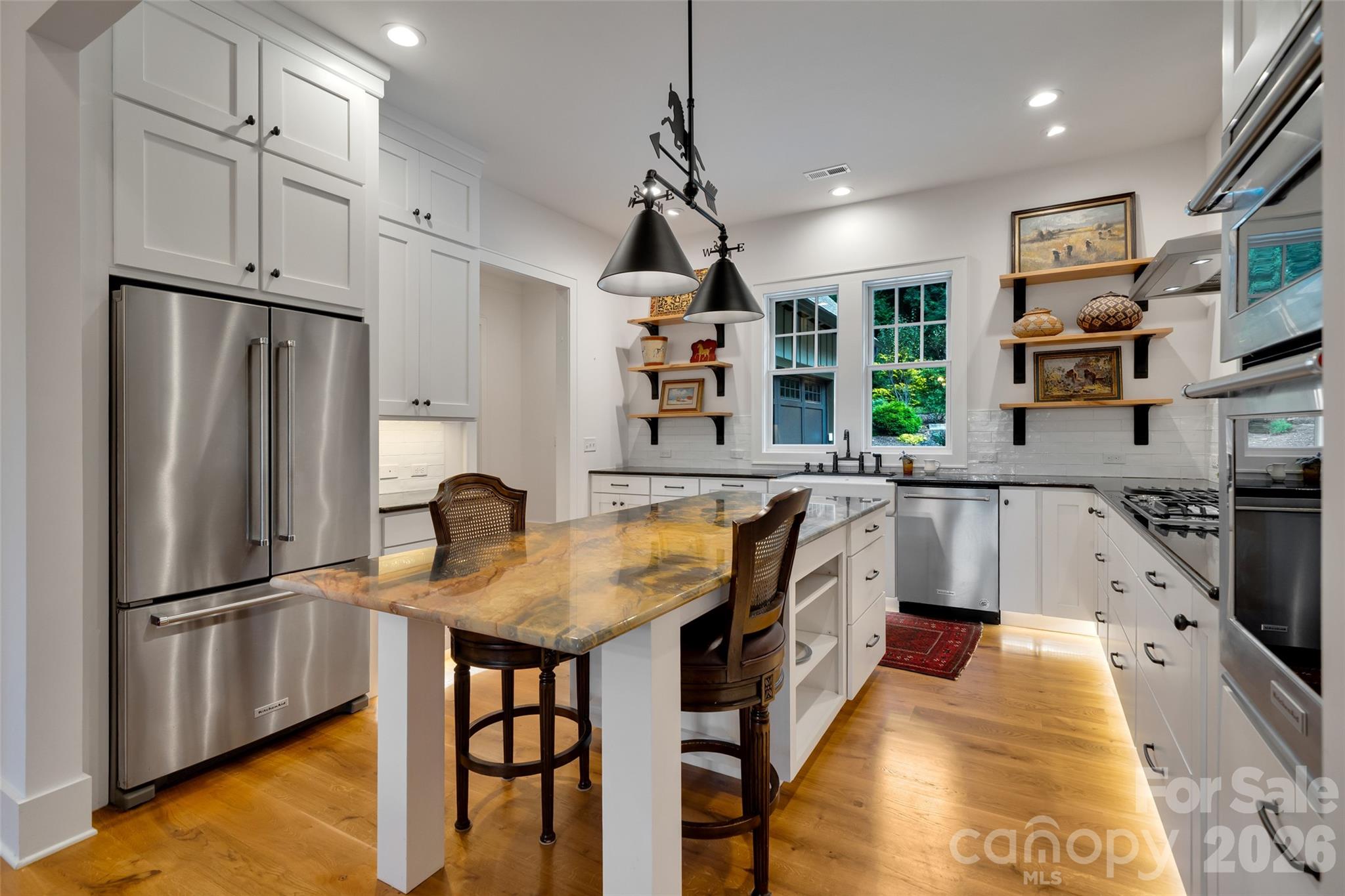 Custom Kitchen with stainless steel appliances - 442 Autumn Sky Drive, Hendersonville