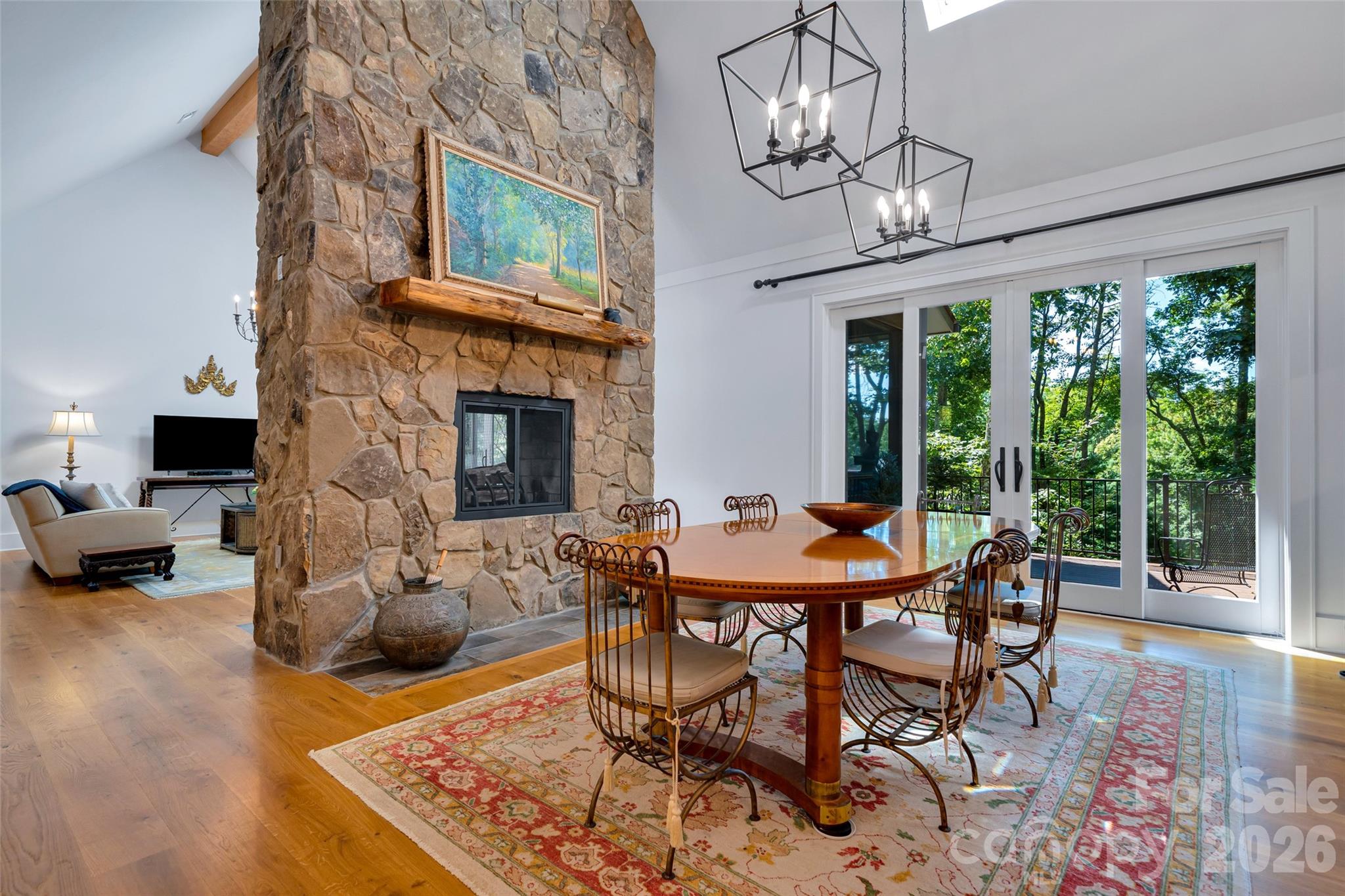 Sliding doors off the dining area to the back deck - 442 Autumn Sky Drive, Hendersonville