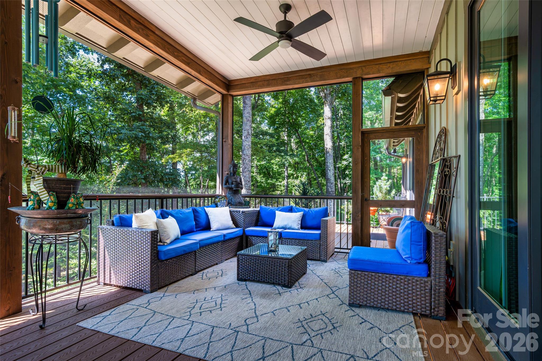 Large screened in porch up in the tree tops - 442 Autumn Sky Drive, Hendersonville