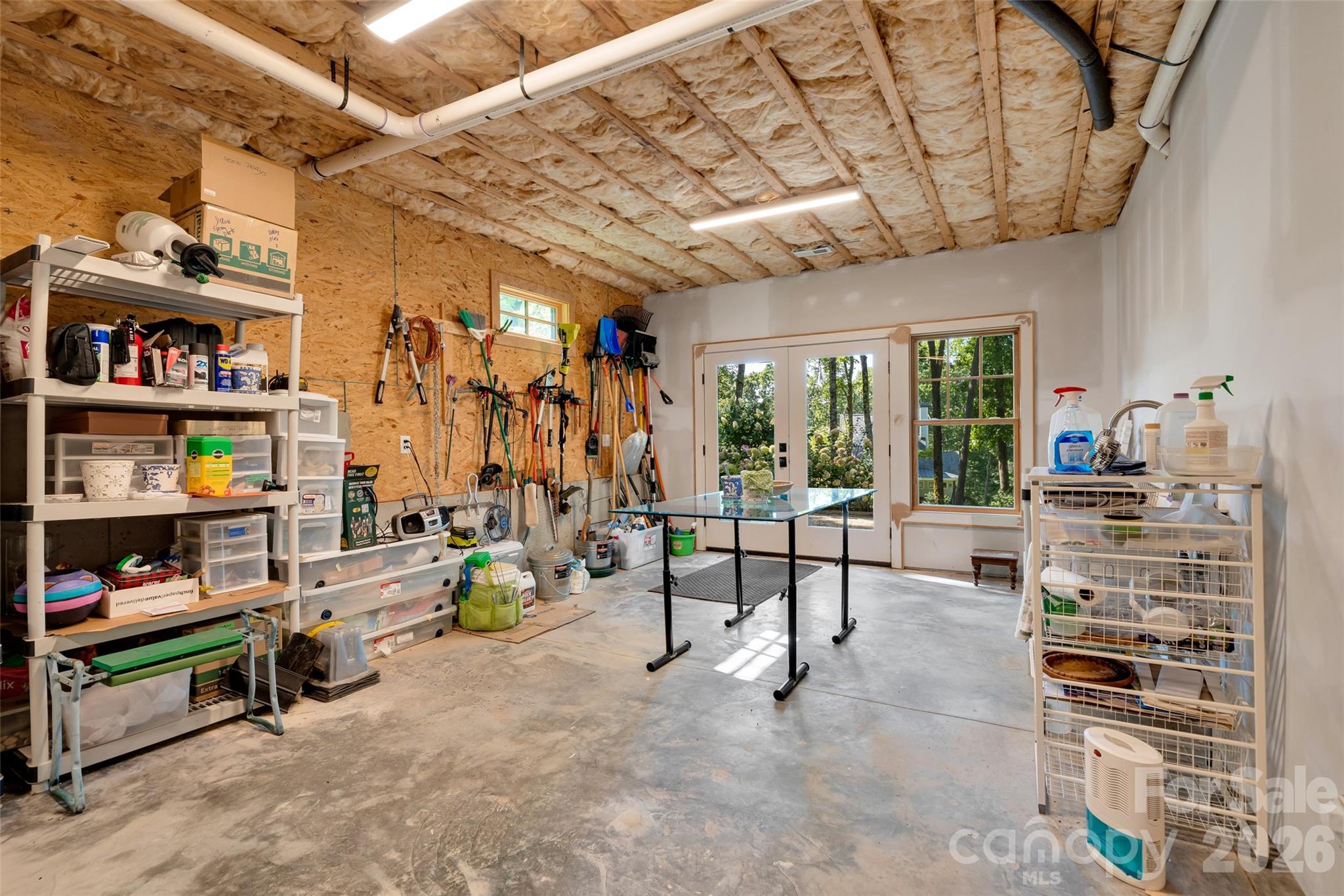 Unfinnished, heated and cooled, hobby/craftroom or workshop, could be finished - 442 Autumn Sky Drive, Hendersonville