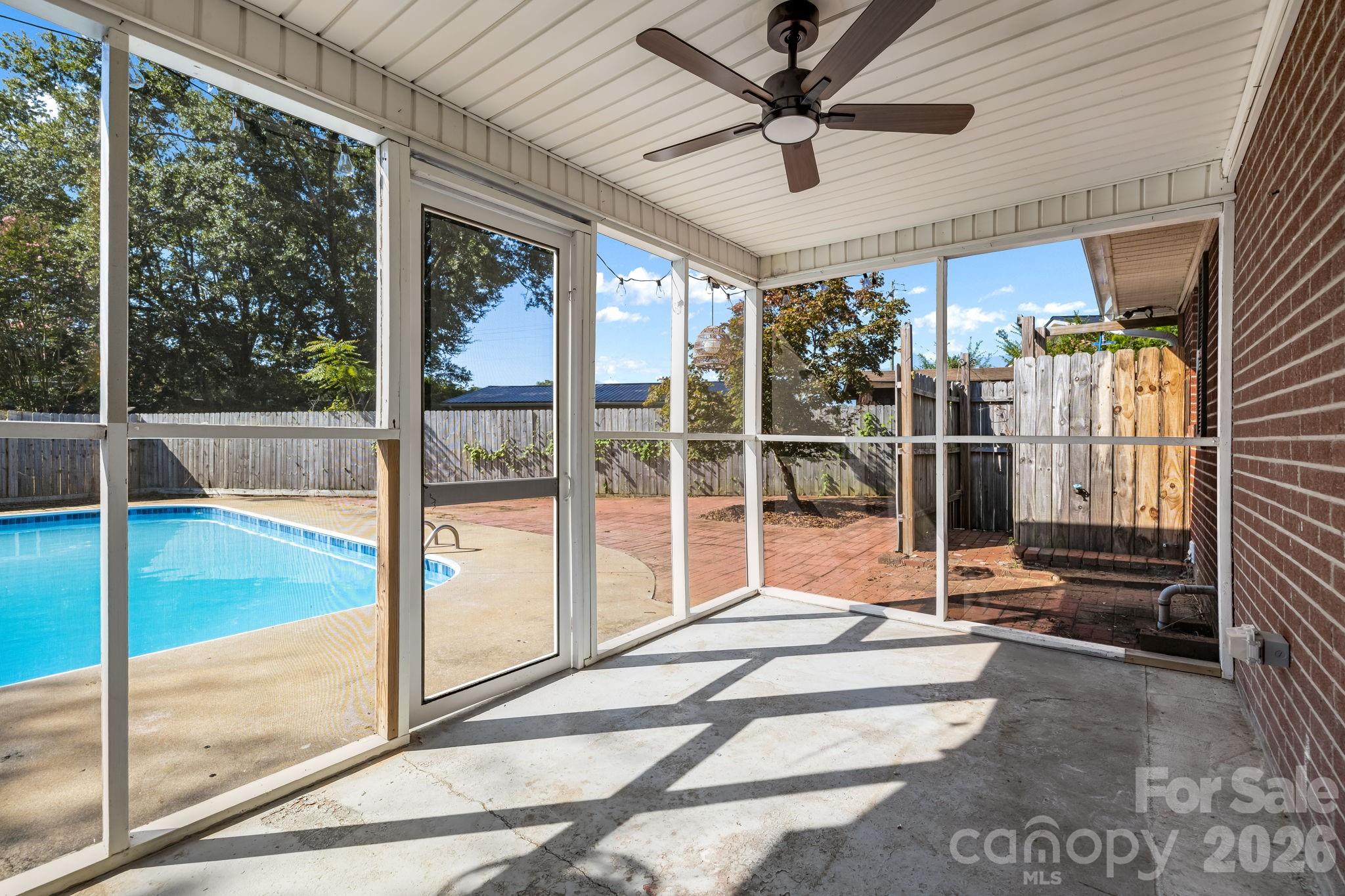 Screened porch - 409 Oak Street Extension, Forest City