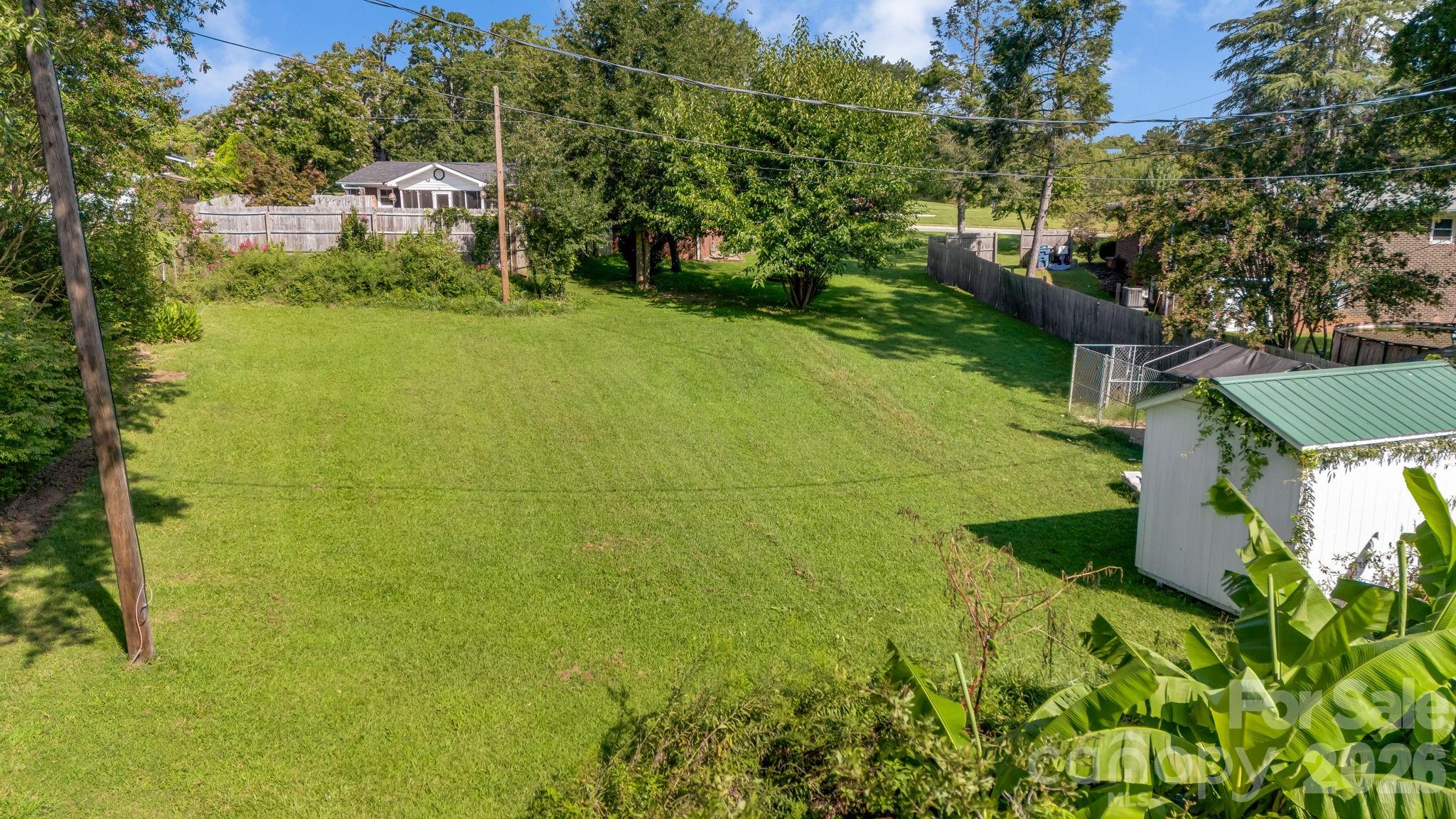 Huge Back and Side yard - 409 Oak Street Extension, Forest City
