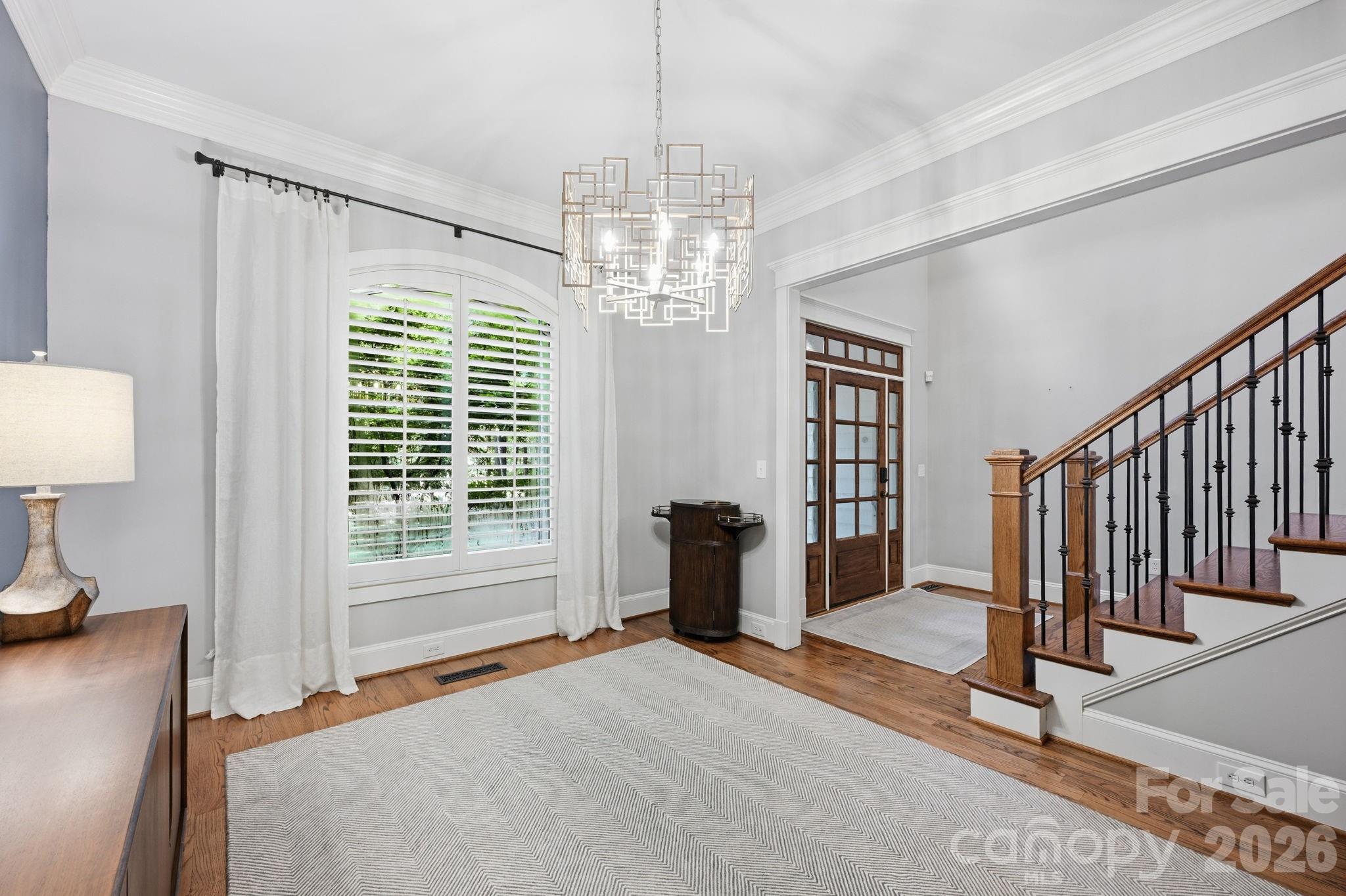 Stunning Art Deco Light Fixture in Dining Room - 121 E Callicutt Trail, Mooresville