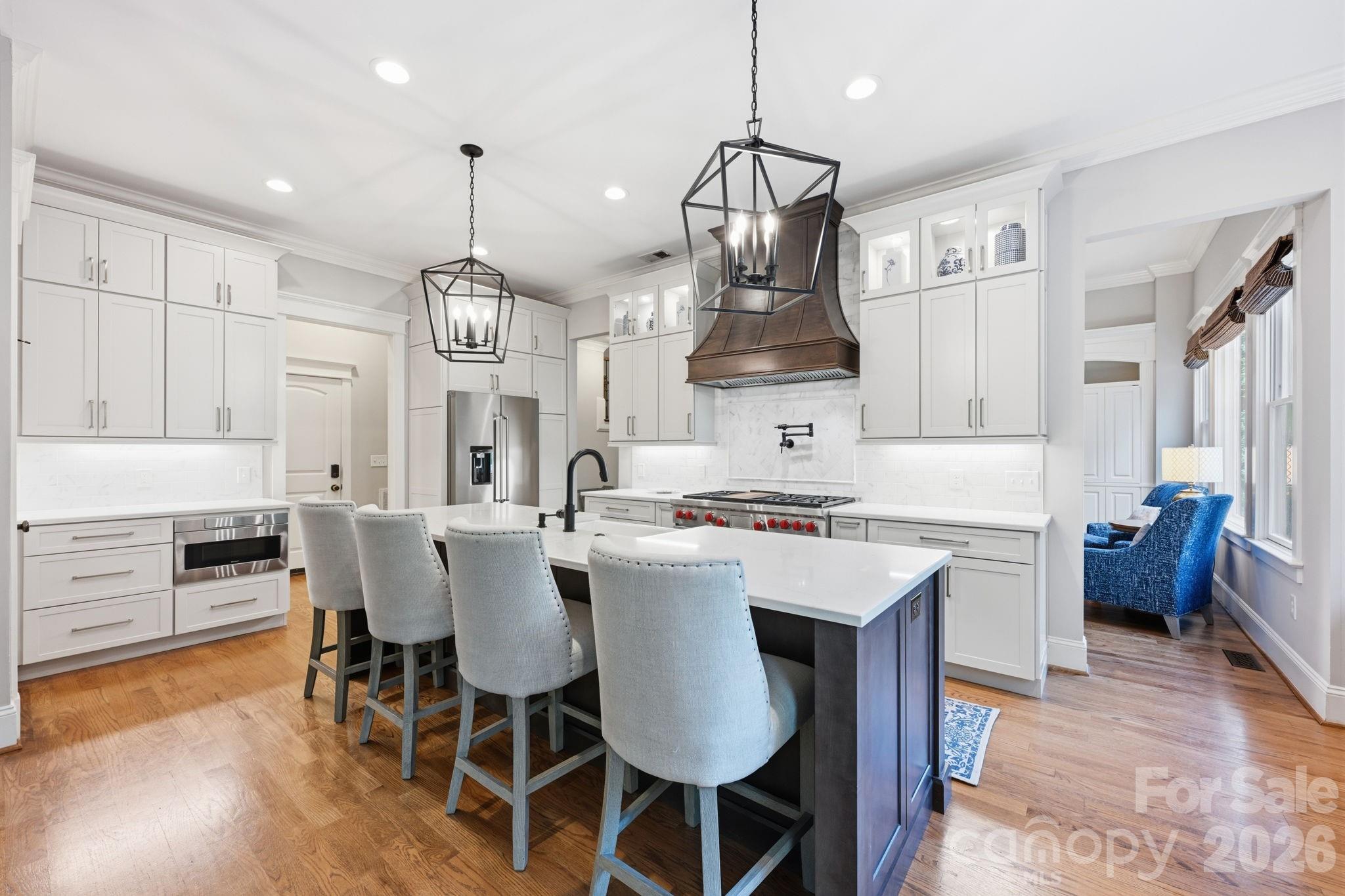 Kitchen Island with Breakfast Bar - 121 E Callicutt Trail, Mooresville
