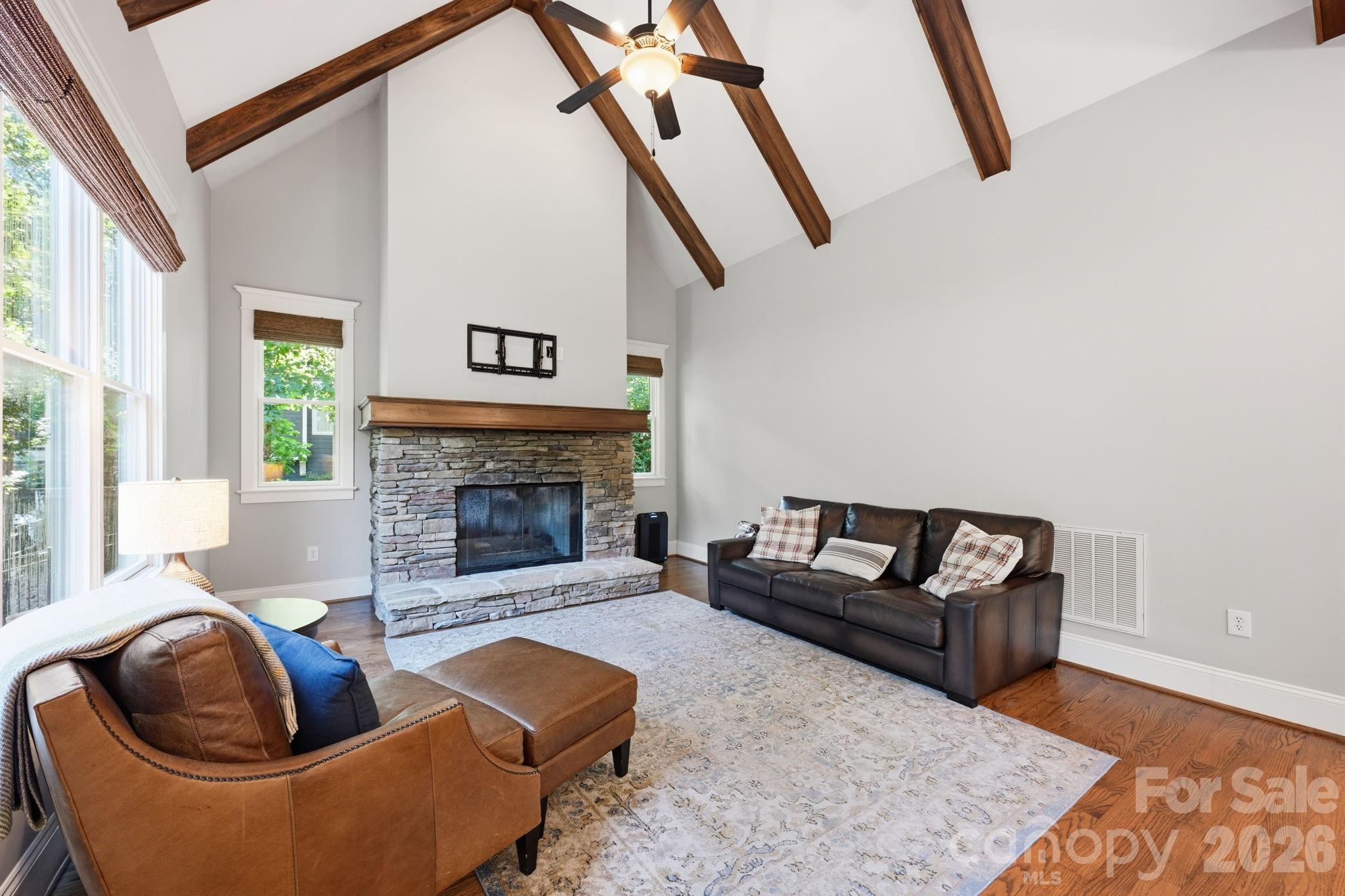 Gas Log Fireplace - 121 E Callicutt Trail, Mooresville