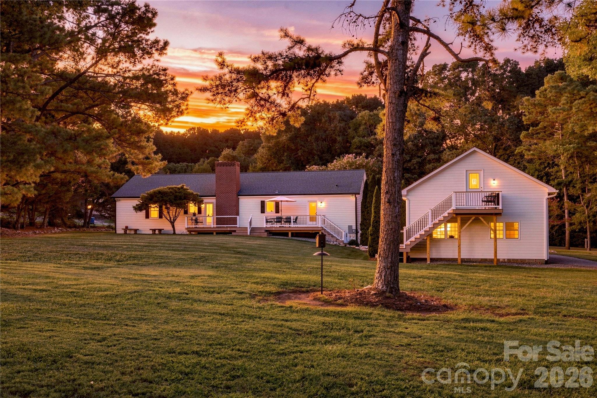 Rear of Property, Deck, & Garage - 2429 Cassidy Drive, Davidson