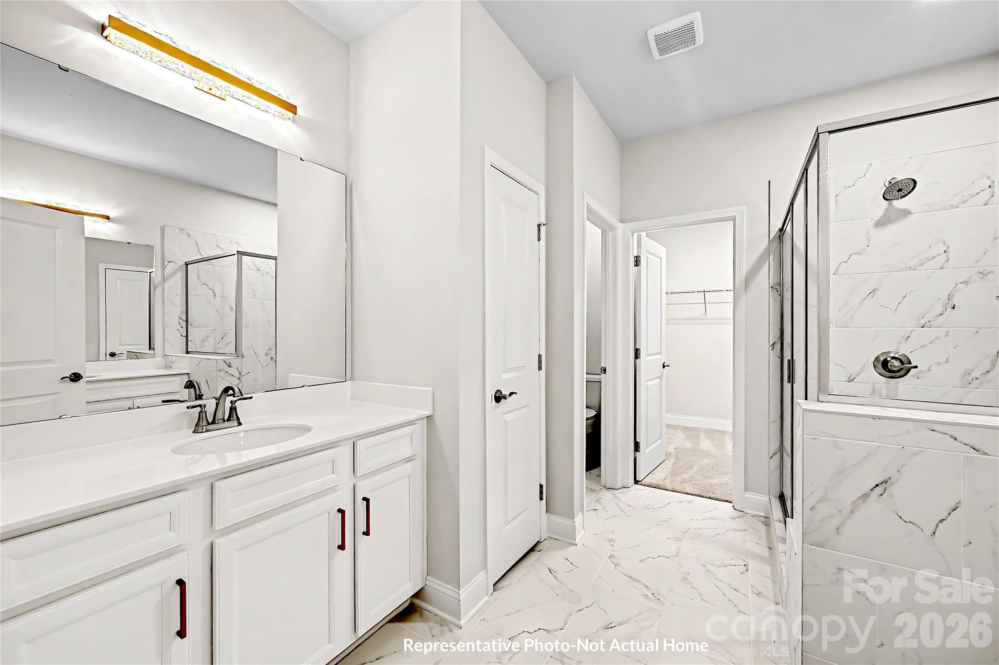 Main Bedroom Bath-Bordeaux - 10231 Rainier Trail Drive NW, Huntersville