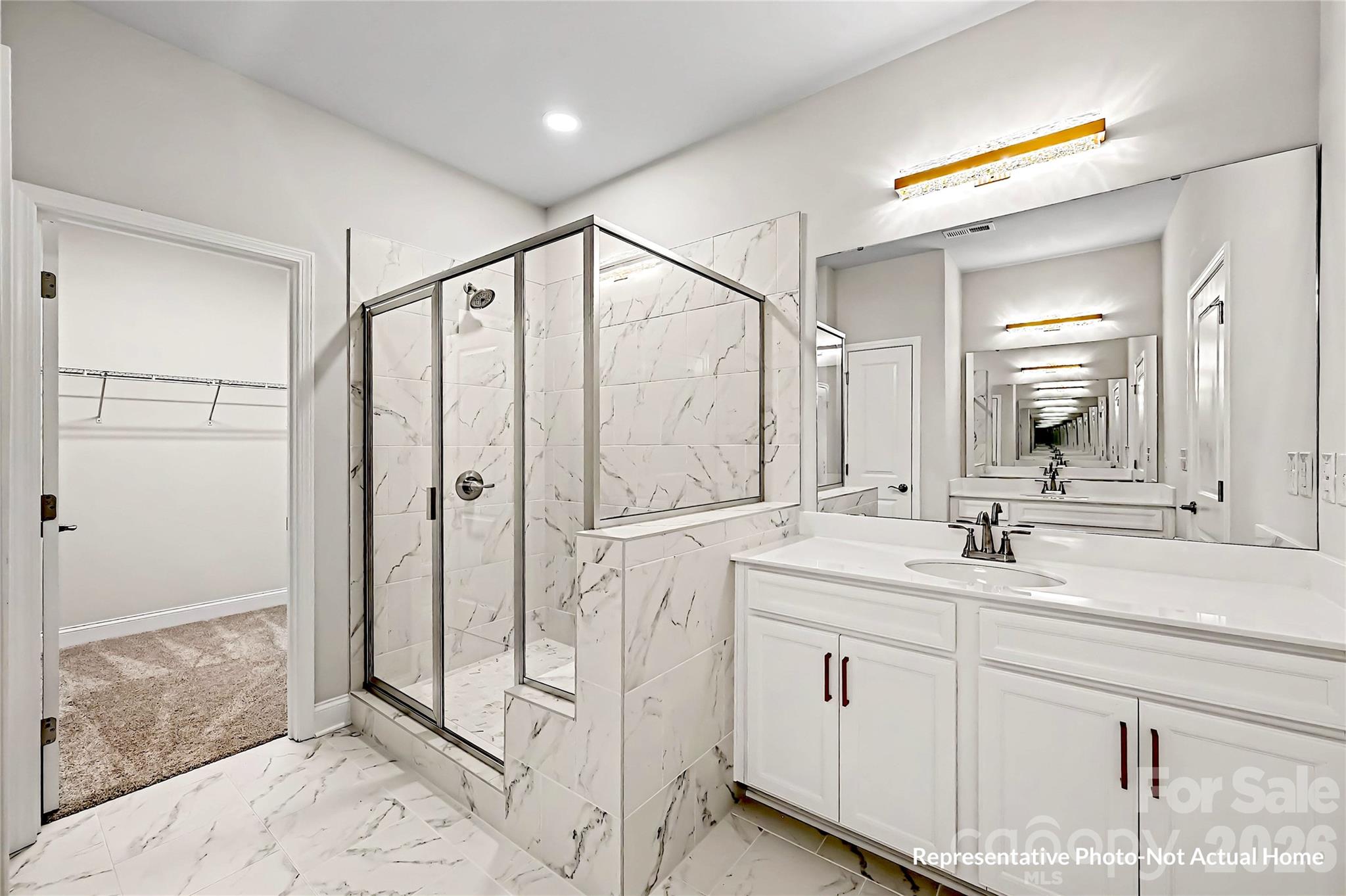 Main Bedroom Bath-Semi-Frameless enclosure also available-Bordeaux - 10231 Rainier Trail Drive NW, Huntersville