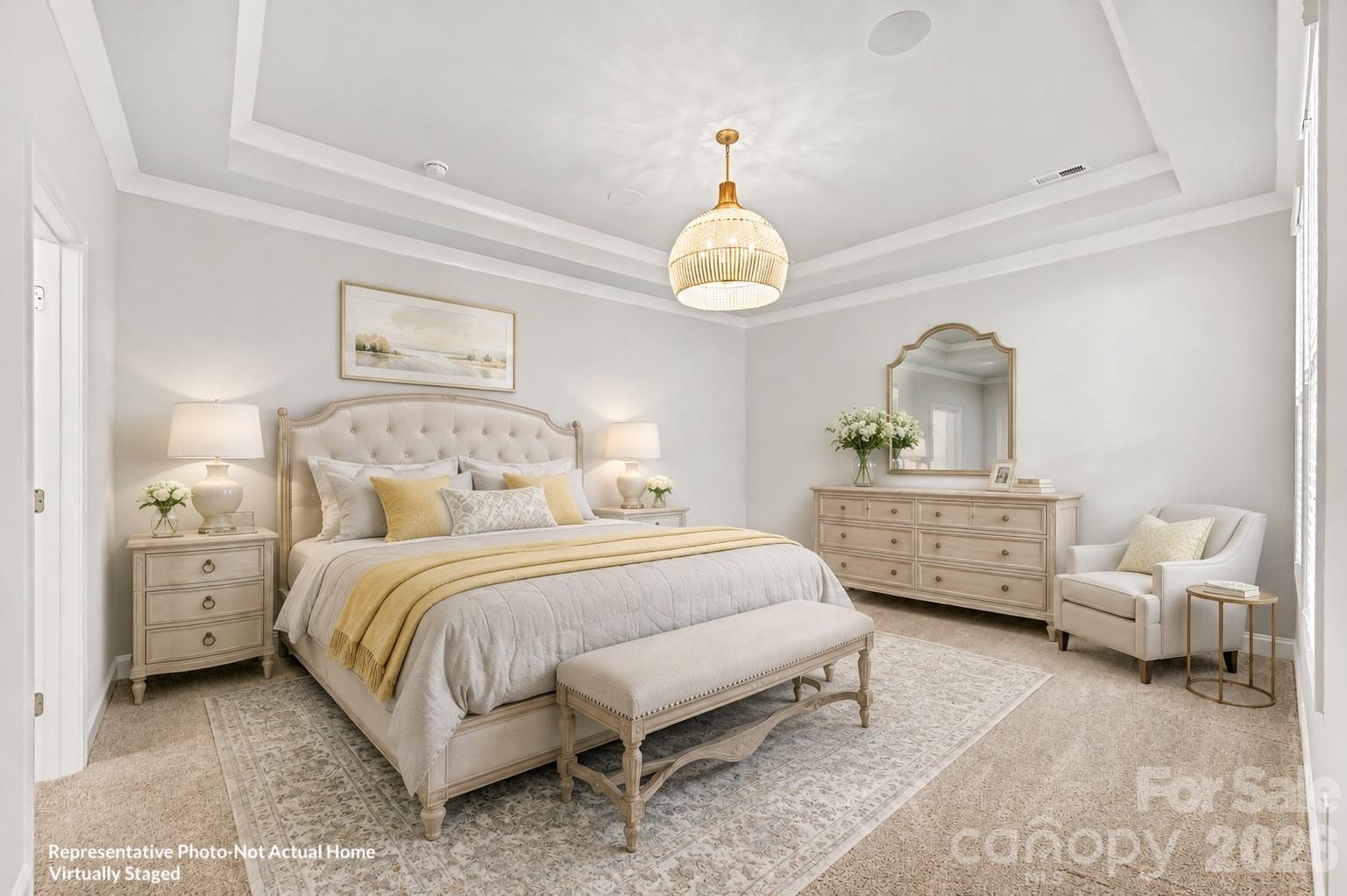 Main Bedroom-Virtually Staged-Bordeaux - 10231 Rainier Trail Drive NW, Huntersville