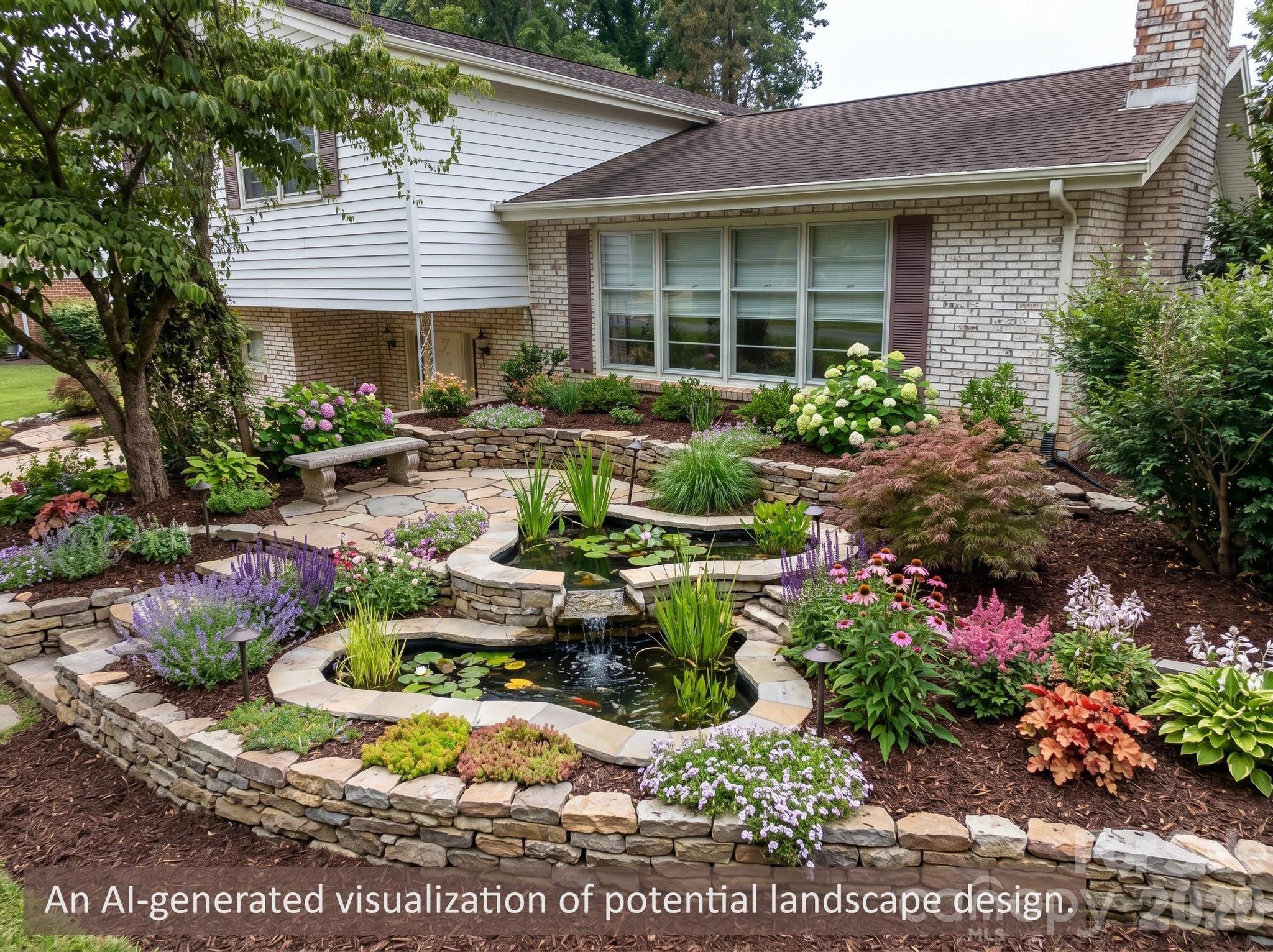 Flower Bed Virtually Altered - 2661 Tiffany Street, Conover
