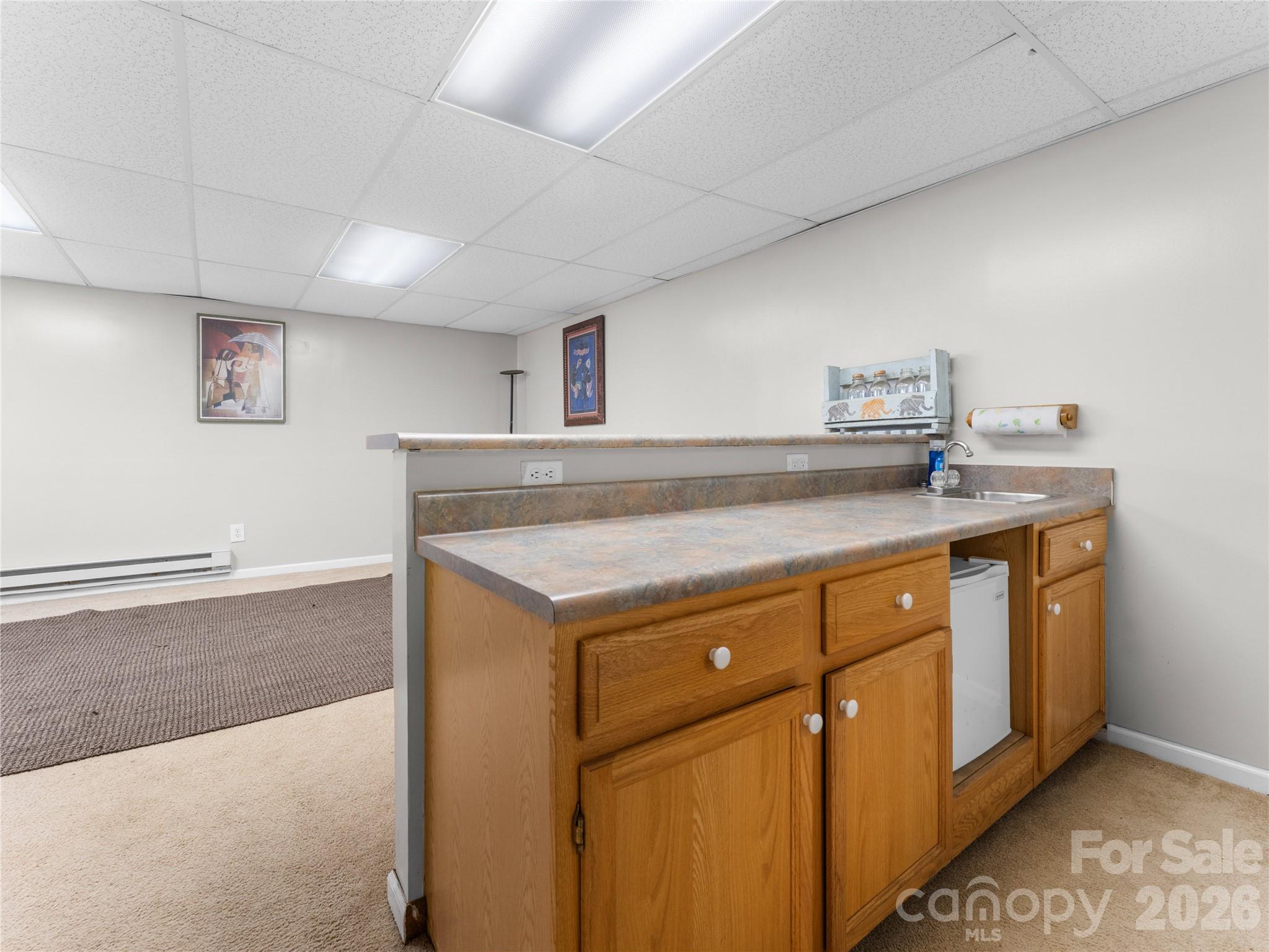Wet bar in the finished basement - 121 Churchill Downs Drive, Fairview