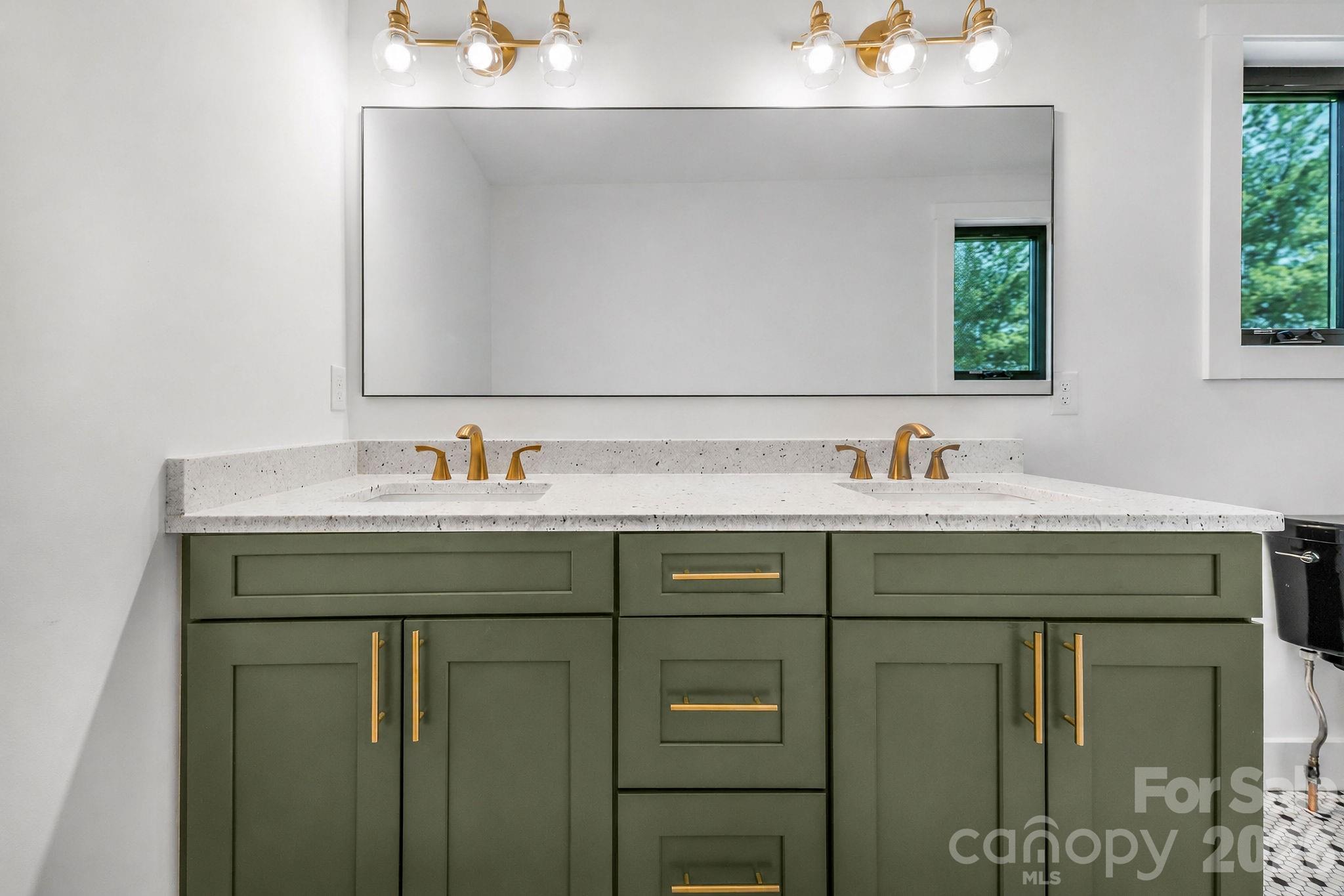 Dual Vanity with Granite Countertops - 138 Shiloh Road, Asheville