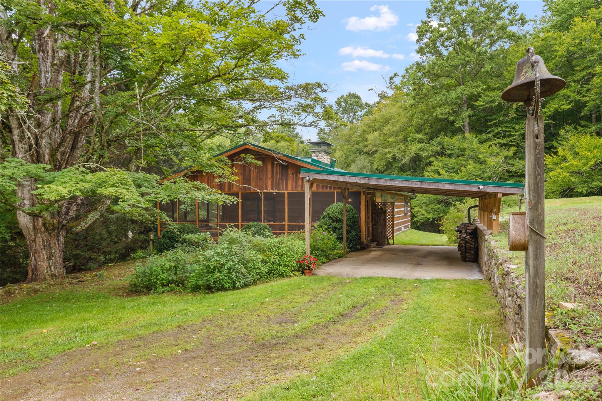 Main house with carport - 1061 Indian Trail Road, Mars Hill