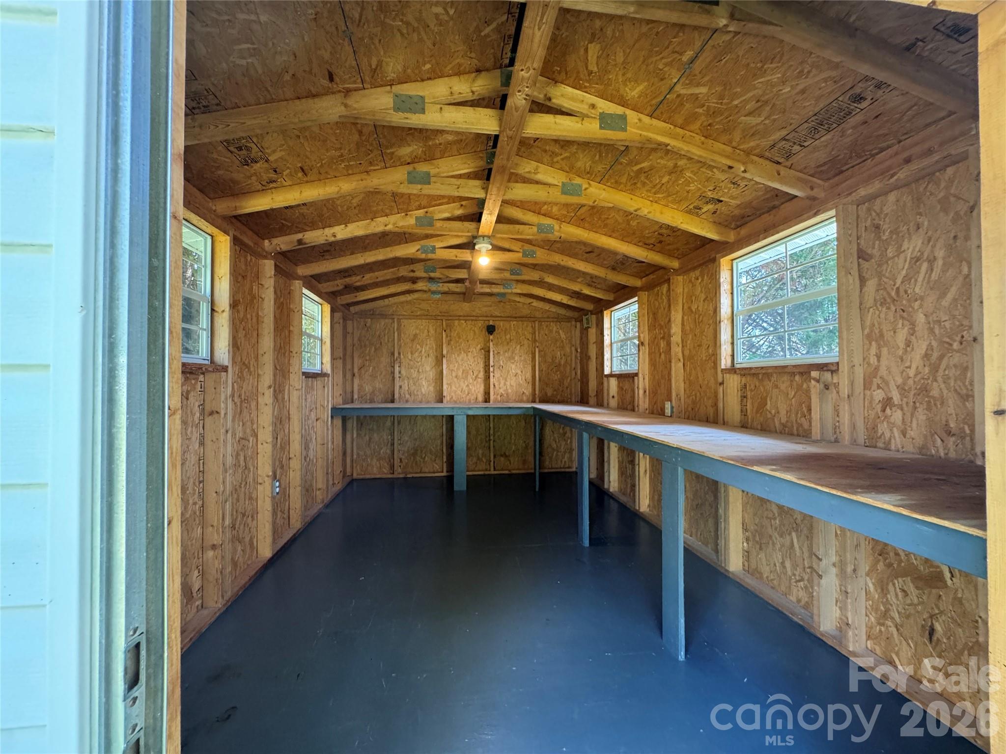 inside 16.4 x 10.4 workshop storage building - 51 Little Hungry Road, Hendersonville