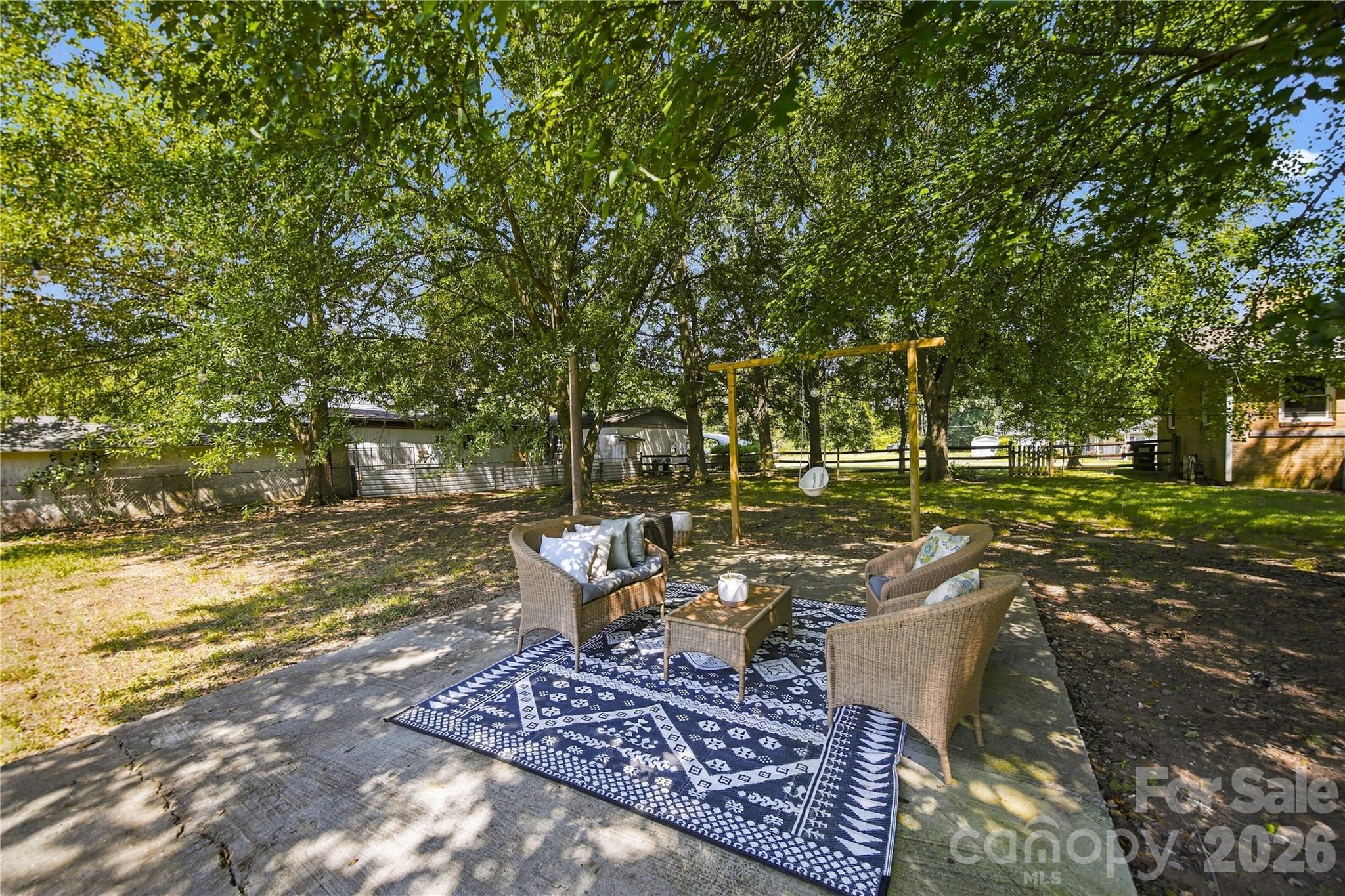 Patio Area-Back Yard - 7704 Otts Circle, Stanley