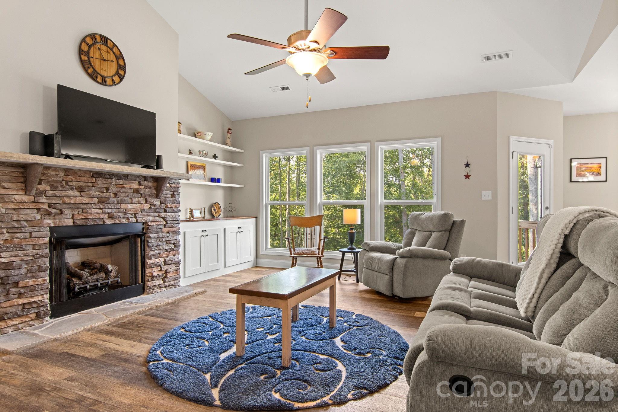 Gas Log Fireplace - 206 N Harbor Watch Drive, Statesville